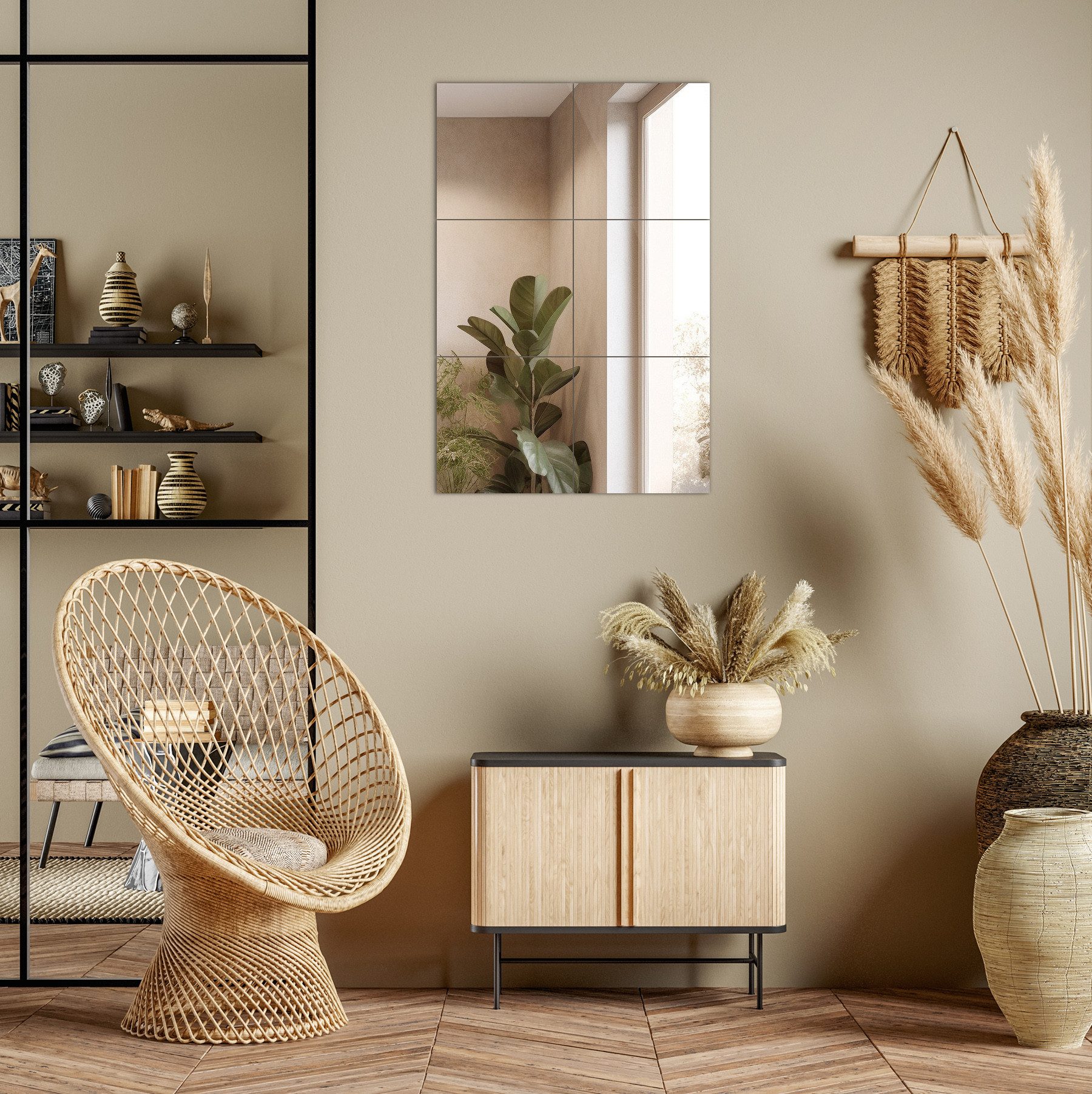 Tulup Spiegelfliesen Selbstklebende Dekorationsfliesen Moderne - 6 Stück Set Glamour