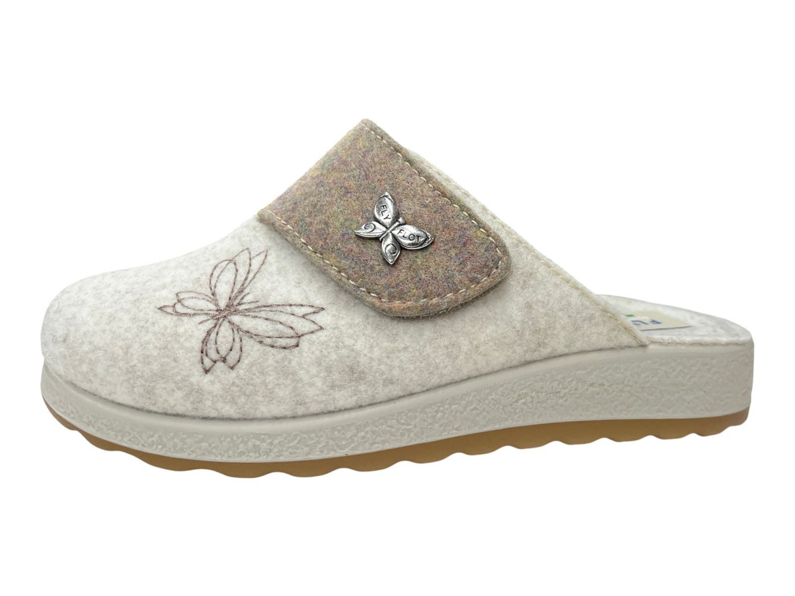 Fly Flot FLY FLOT Damen Pantoffel 320249-08 beige Hausschuh – Bild 2 von 5