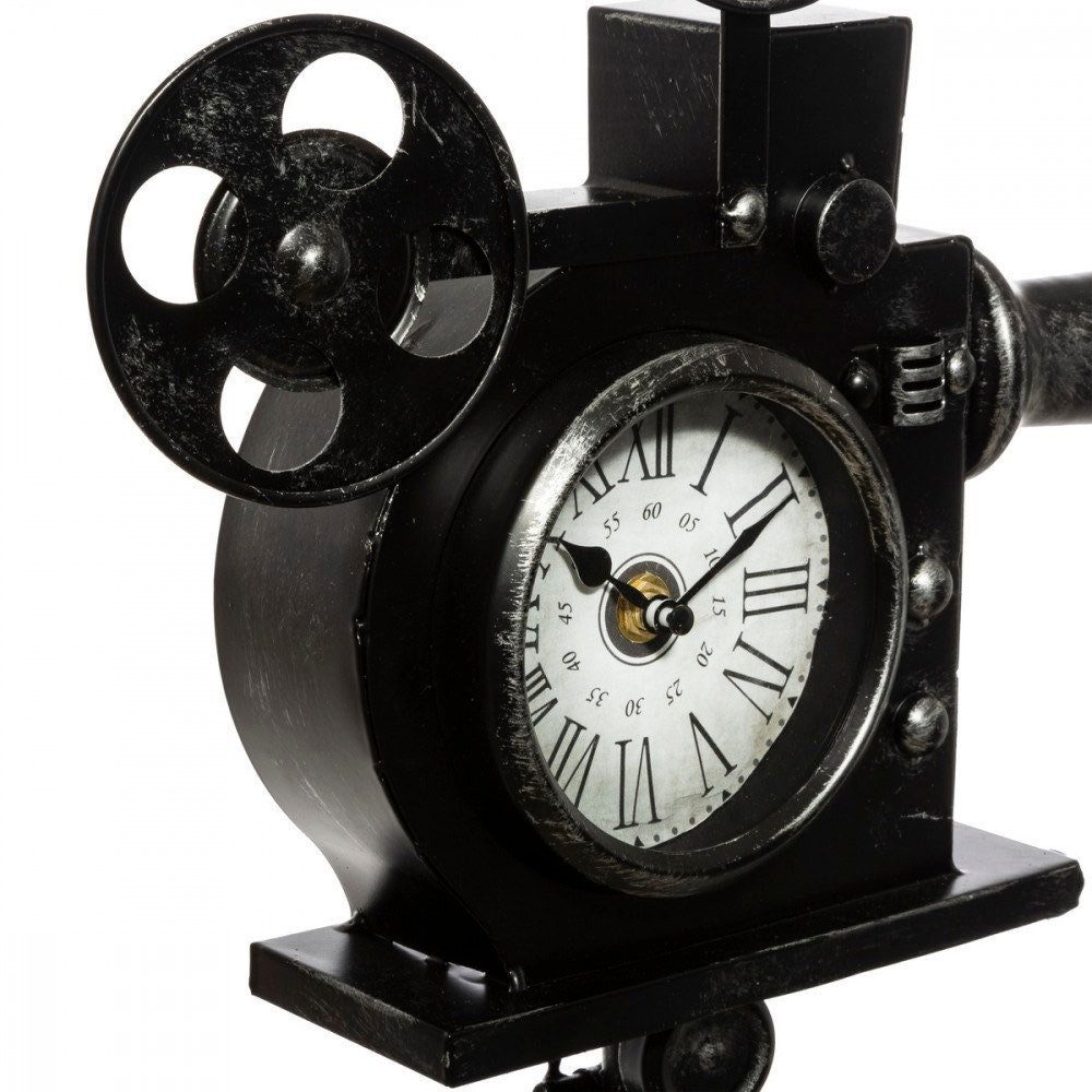 MF Tischuhr Camaro Standuhr Videokamera Schwarz Metall