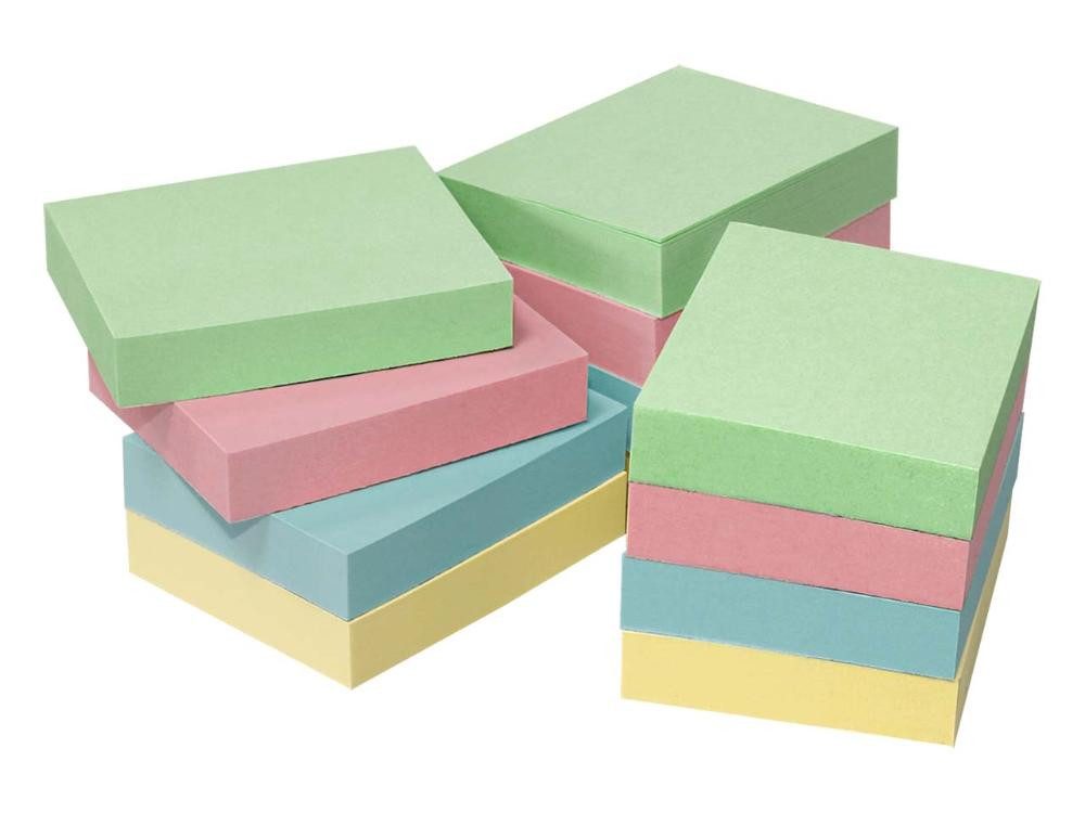 inFO Haftnotizblock Info Haftnotizen 50 x 40 mm, farbig sortiert, 12 B