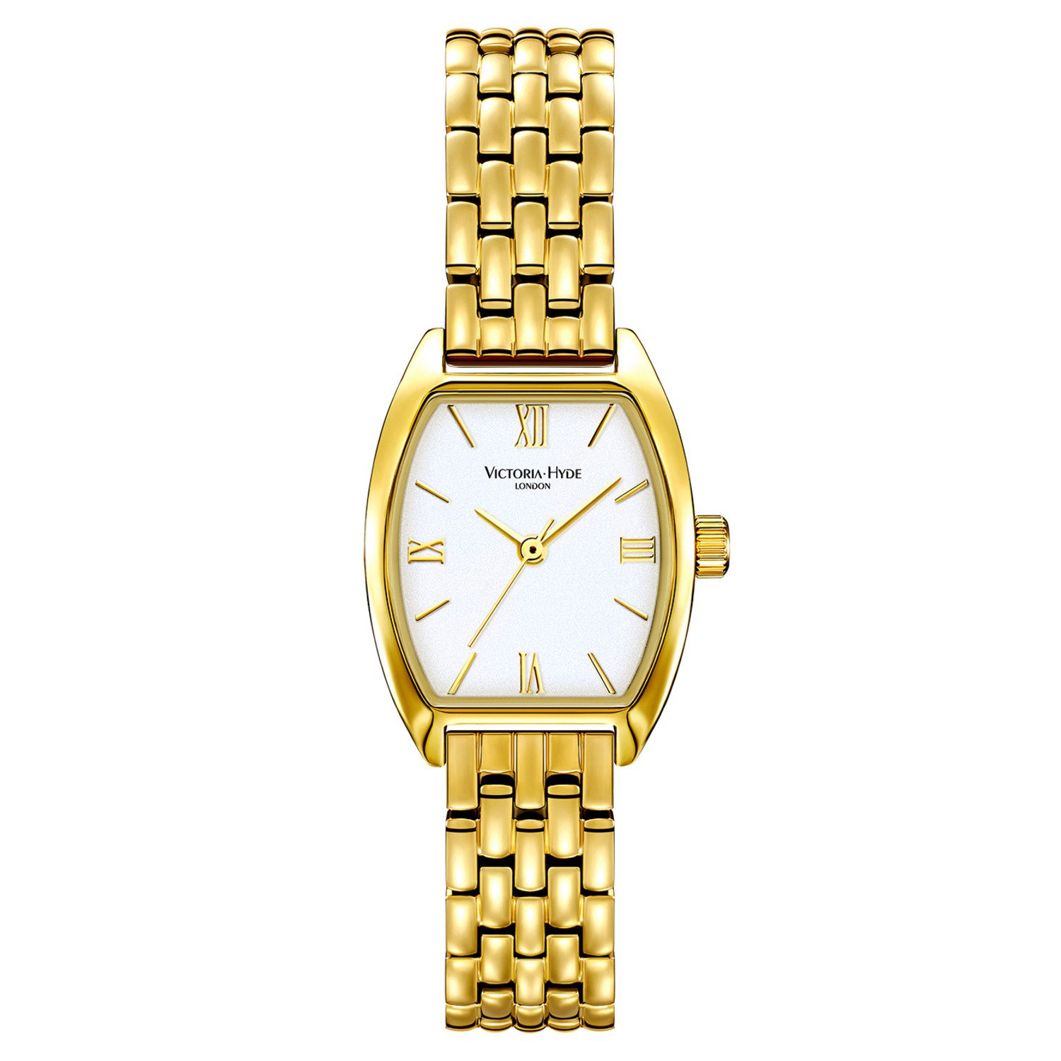 Victoria Hyde Quarzuhr Armbanduhr, Damenuhr, Mineralglas, analog, oval, Edelstahlarmband, (1-tlg., Kein Set)