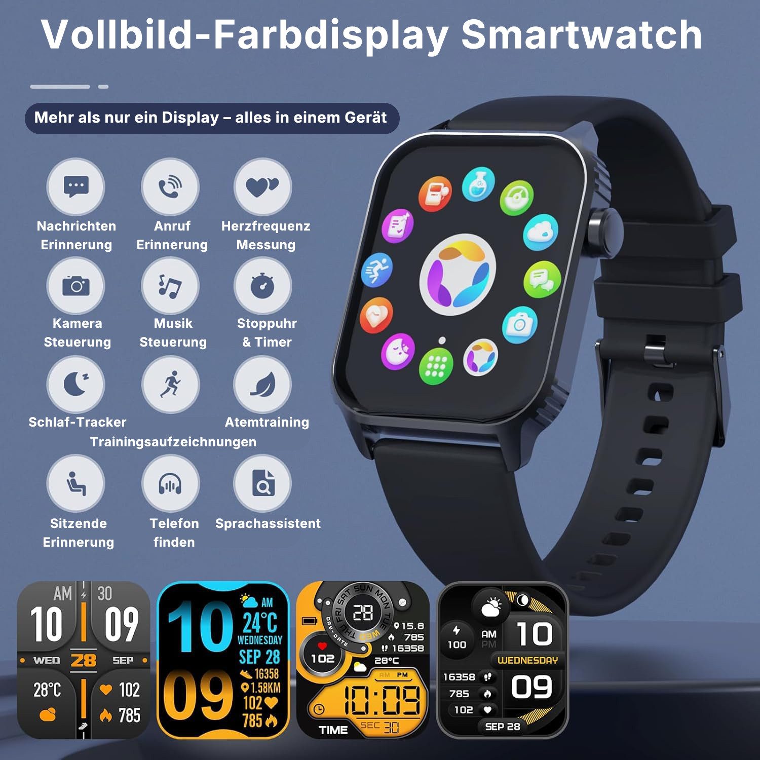 Forrlite 2026 Neues Smartwatch Damen Herren mit Telefonfunktion, Smartwatch 1.85'' HD Fitnessuhr,Silikonarmband + Metallarmband Kombinationsset,Smart Watch for Women mit 200+ Sportmodi,Fitness Tracker mit Herzfrequenz,SpO2,Schrittzähler & Schlafmonitor,IP68 für iOS Android, Silikon- und Edelstahlarmband Kombination, Silikon- und Edelstahlarmband Kombination