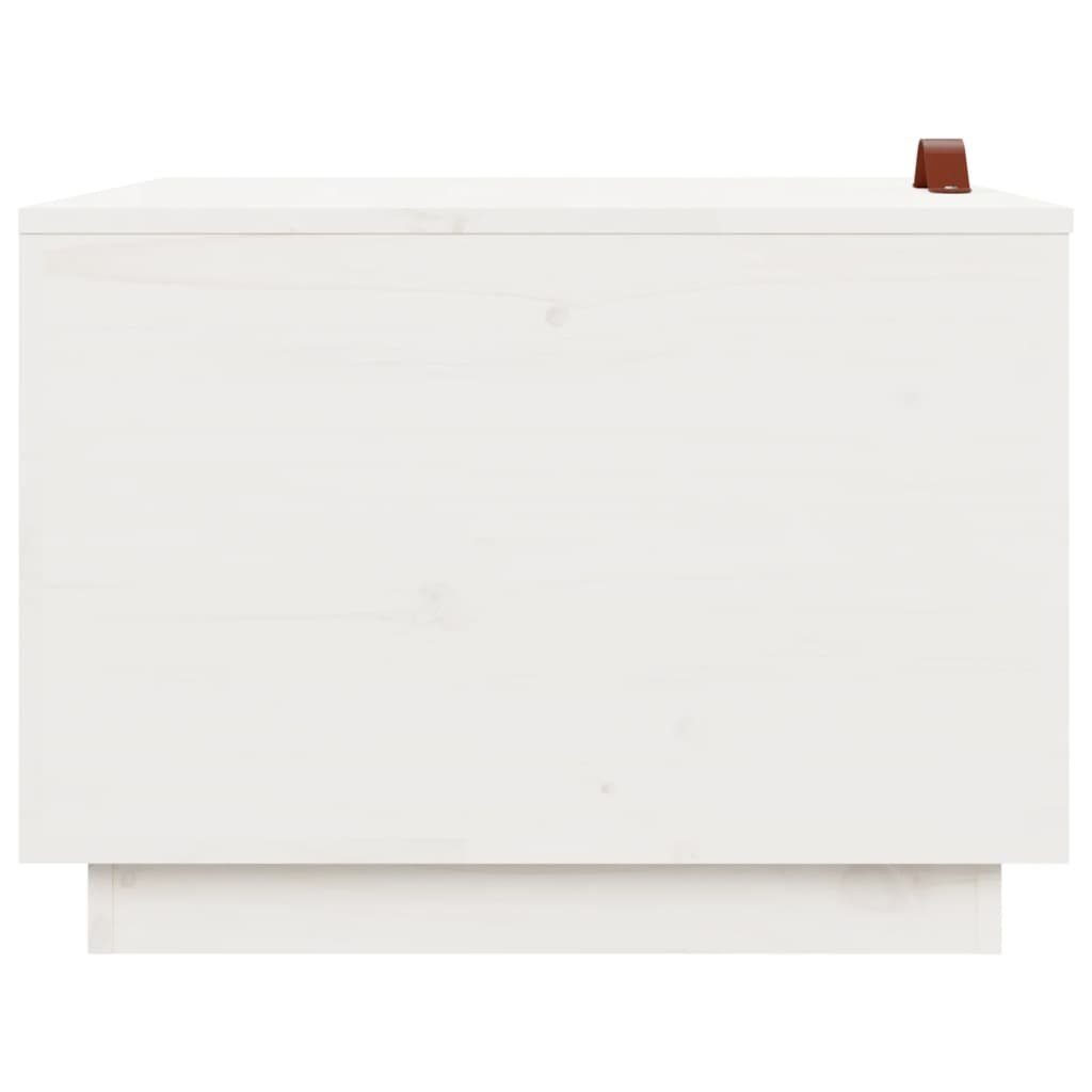 (3-St) 3 Deckeln Stk. mit Aufbewahrungsboxen vidaXL Massivholz Kiefer Fächerschrank Weiß