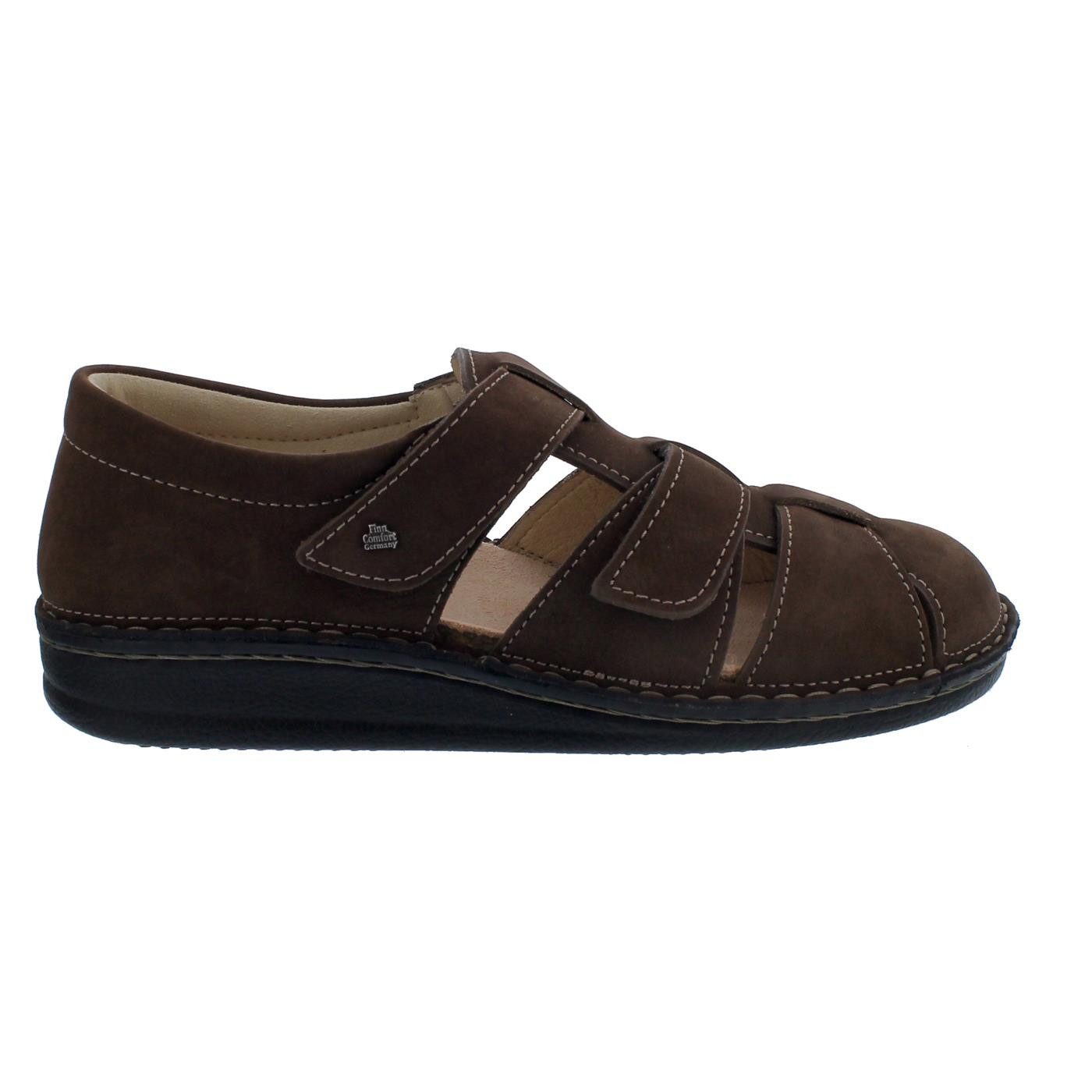 Finn Comfort Athos, Oilbuk (Nubukleder), Chestnut, Klettverschluss 010 Klettschuh