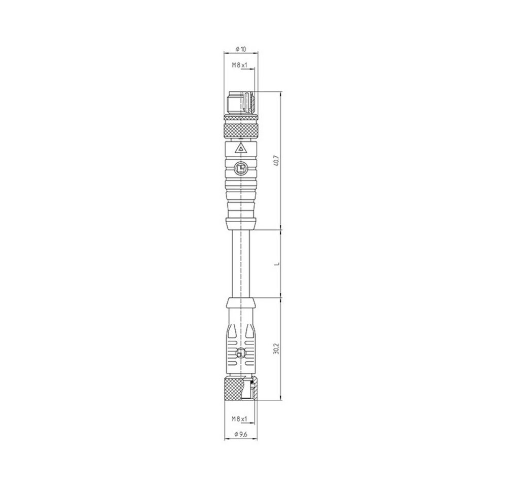 Thumbnail - Lutronic Steckdose Lutronic 1057 Sensor-/Aktor-Anschlussleitung M8 1.50 m Polzahl Sensor, 0810 0800 04 301 1,5m