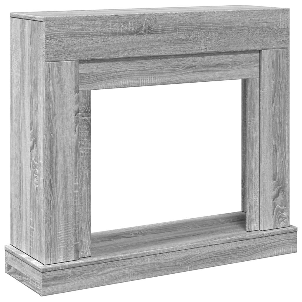 vidaXL Kaminumbauschrank Kaminumrandung Grau Sonoma 100x30x87,5 cm Holzwerkstoff