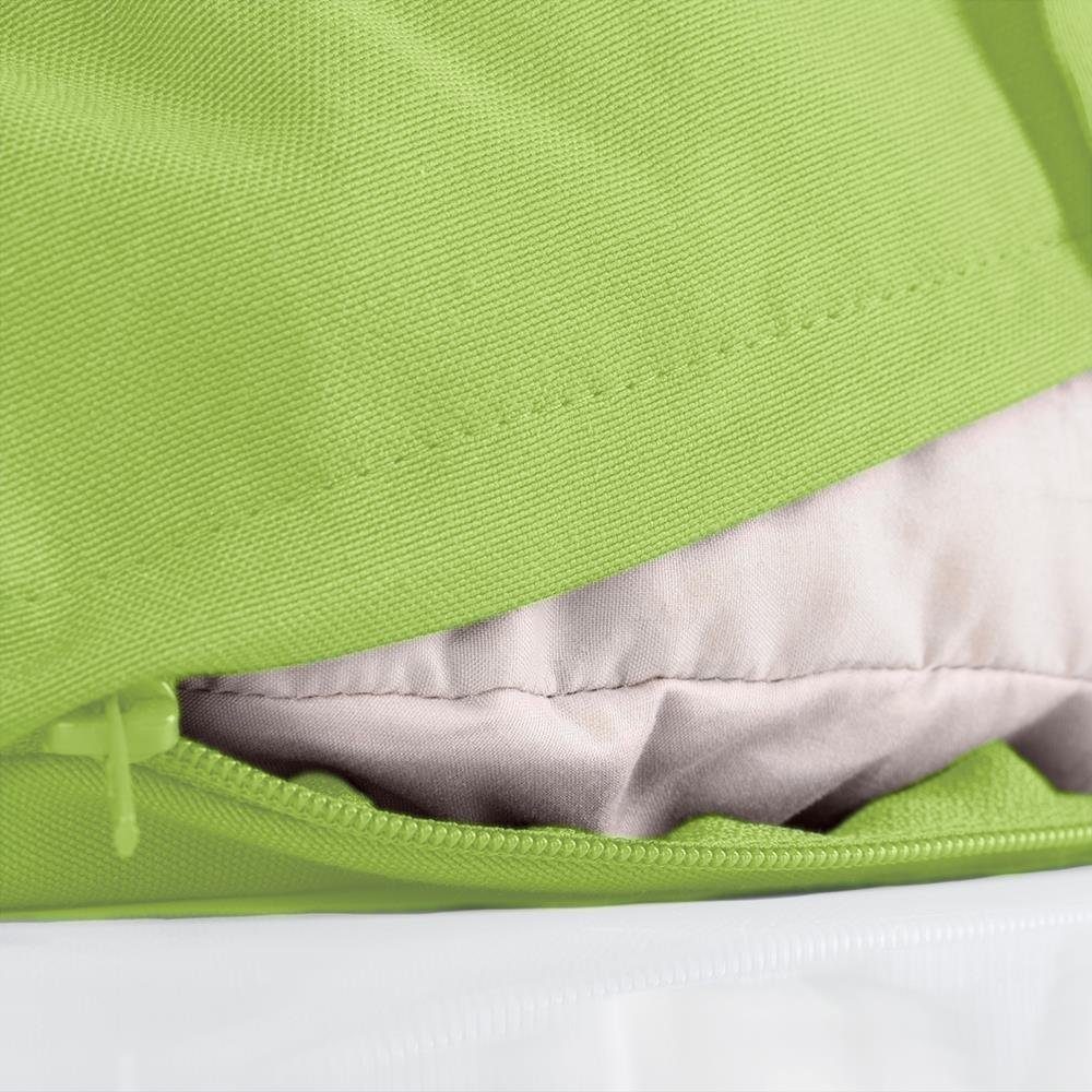 SEI Design Yogakissen Halbmond mit Buchweizenschalen Füllung, besticktes Meditationskissen