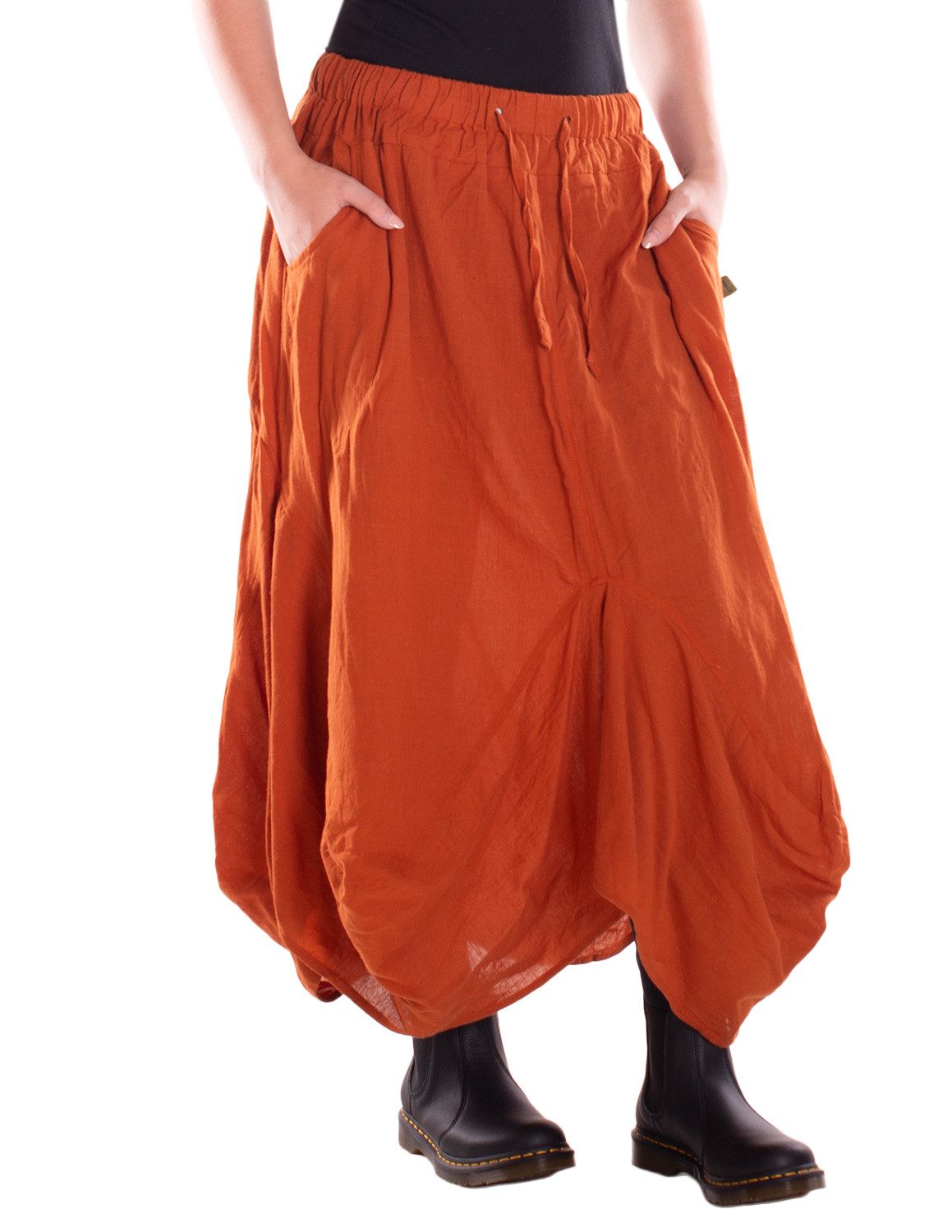 Vishes Ballonrock Langer Rock Damen Ballonrock Baumwolle Taschen Freesize 34-42 Alternative Mode, Boho, Hippie, Ethno, Festival