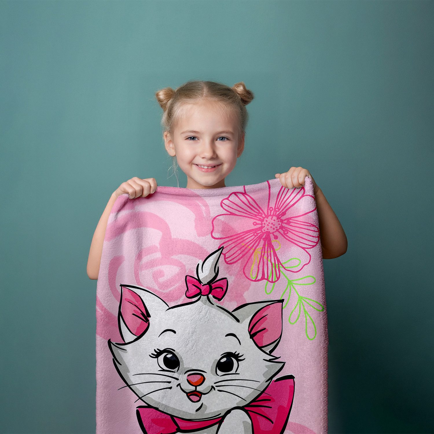 Jerry Fabrics Handtücher Disney Aristocats Marie Duschtuch Badetuch Strandtuch 70 x 140cm, (1 Duschtuch, 1-St), Langlebig