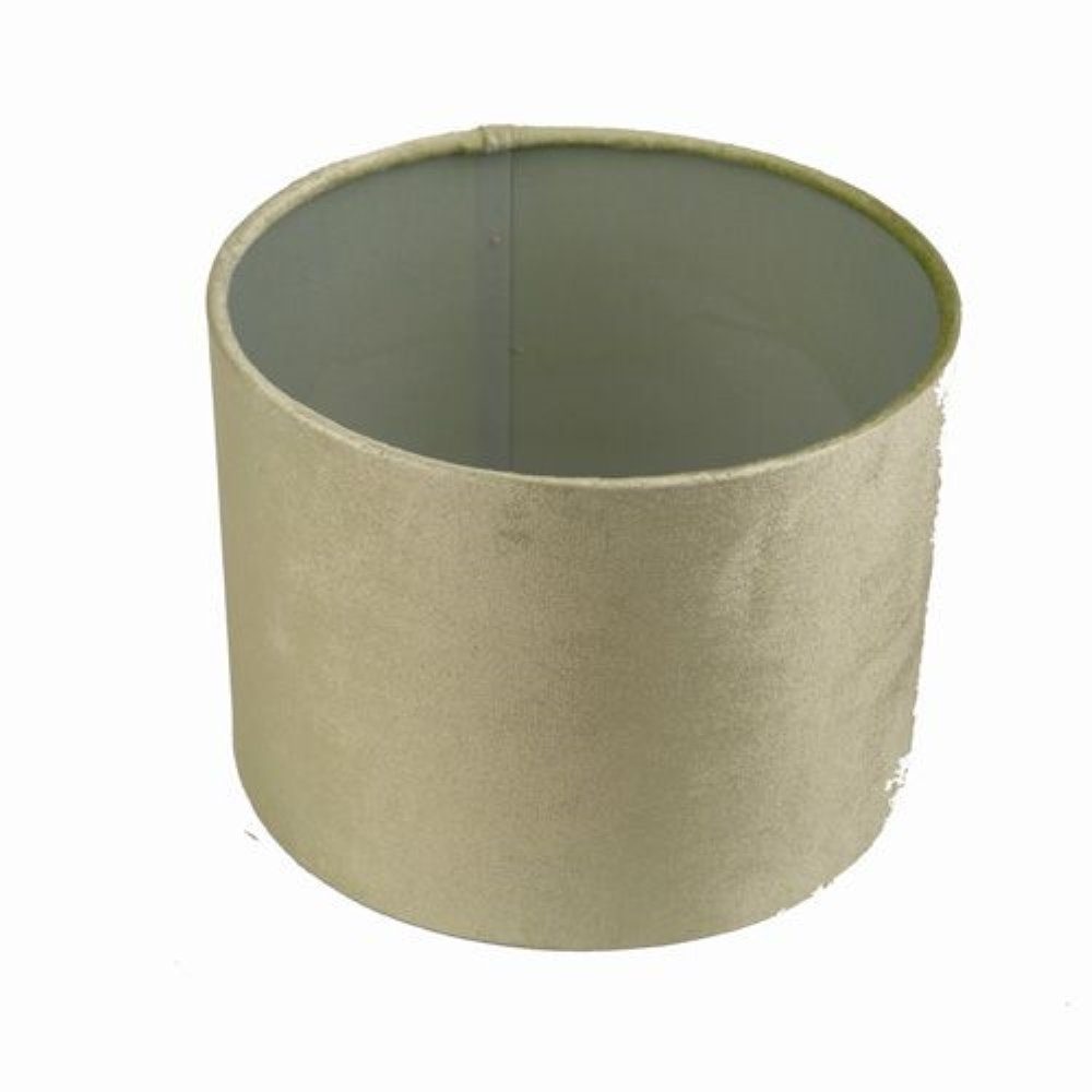 Dirk Davids Leuchten GmbH Lampenschirm Lampenschirm für Tischleuchte in Zylinder Velur Grün TL 20-20-15, Exklusiver Velur-Lampenschirm