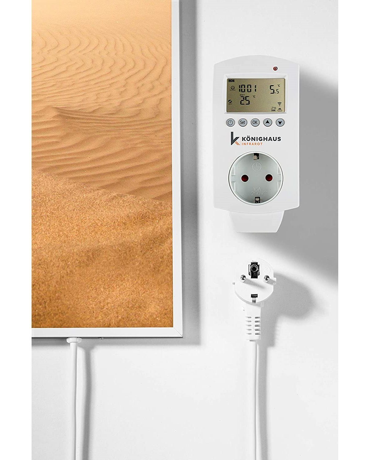 Könighaus Infrarotheizung Smart, 1000W Germany, Made in Wüste angenehme Bild-Serie Smart Strahlungswärme, Home