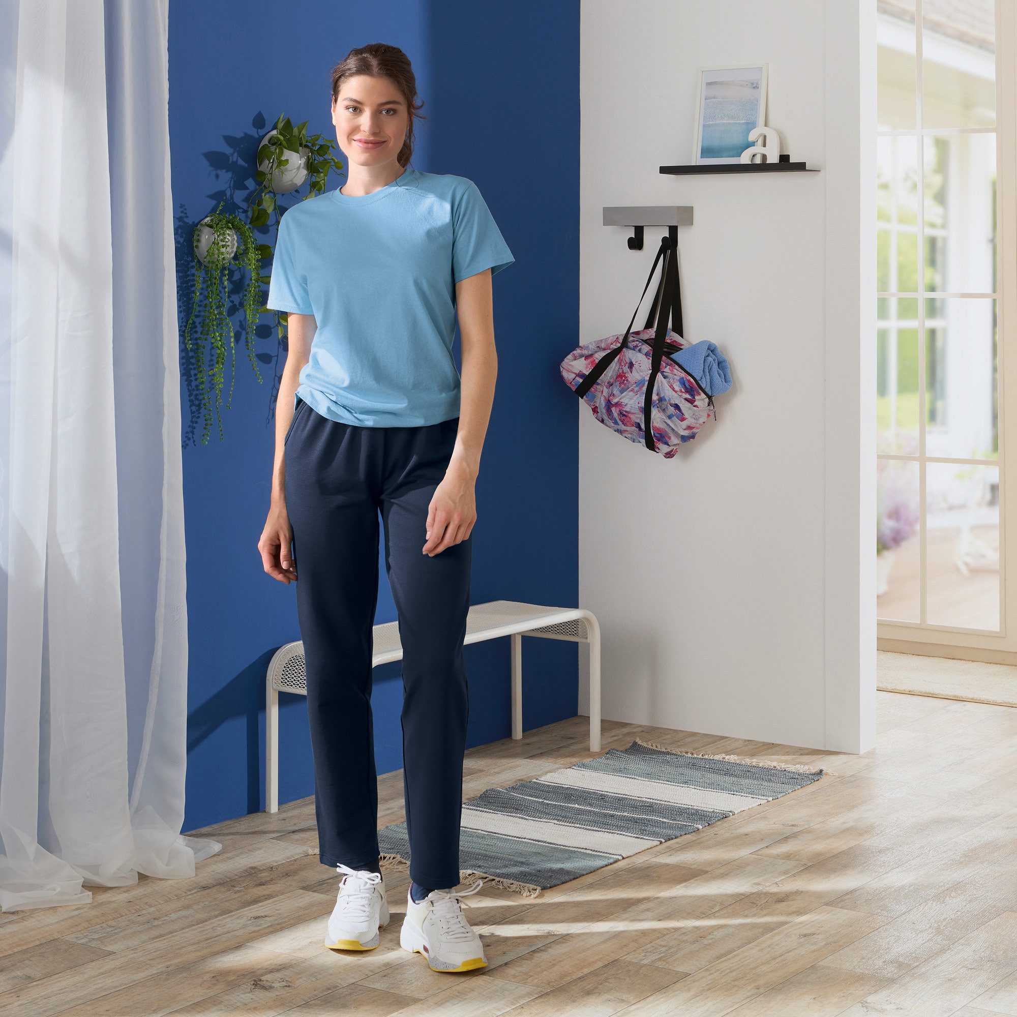 Erwin Müller Jogginghose Damen-Freizeithose, lang Uni
