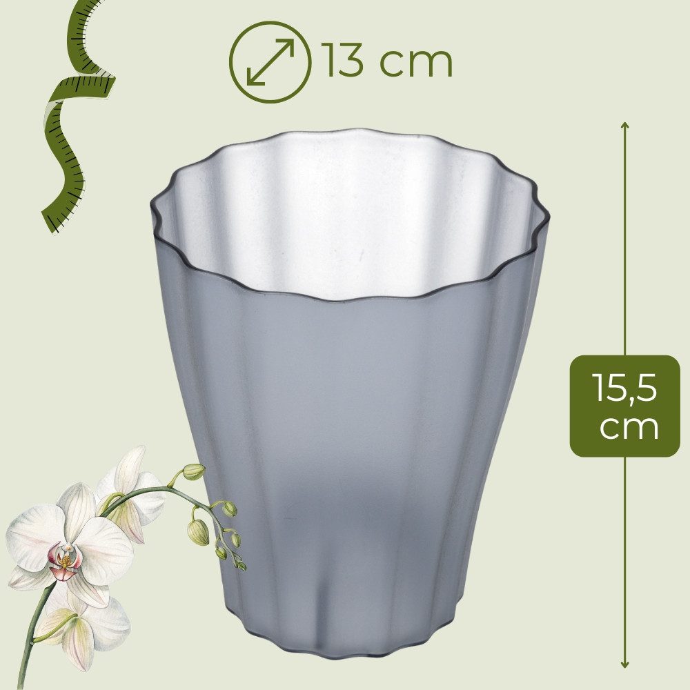 GarPet Blumentopf Orchideentopf Transparent Orchideen Übertopf Kunststoff S günstig online kaufen