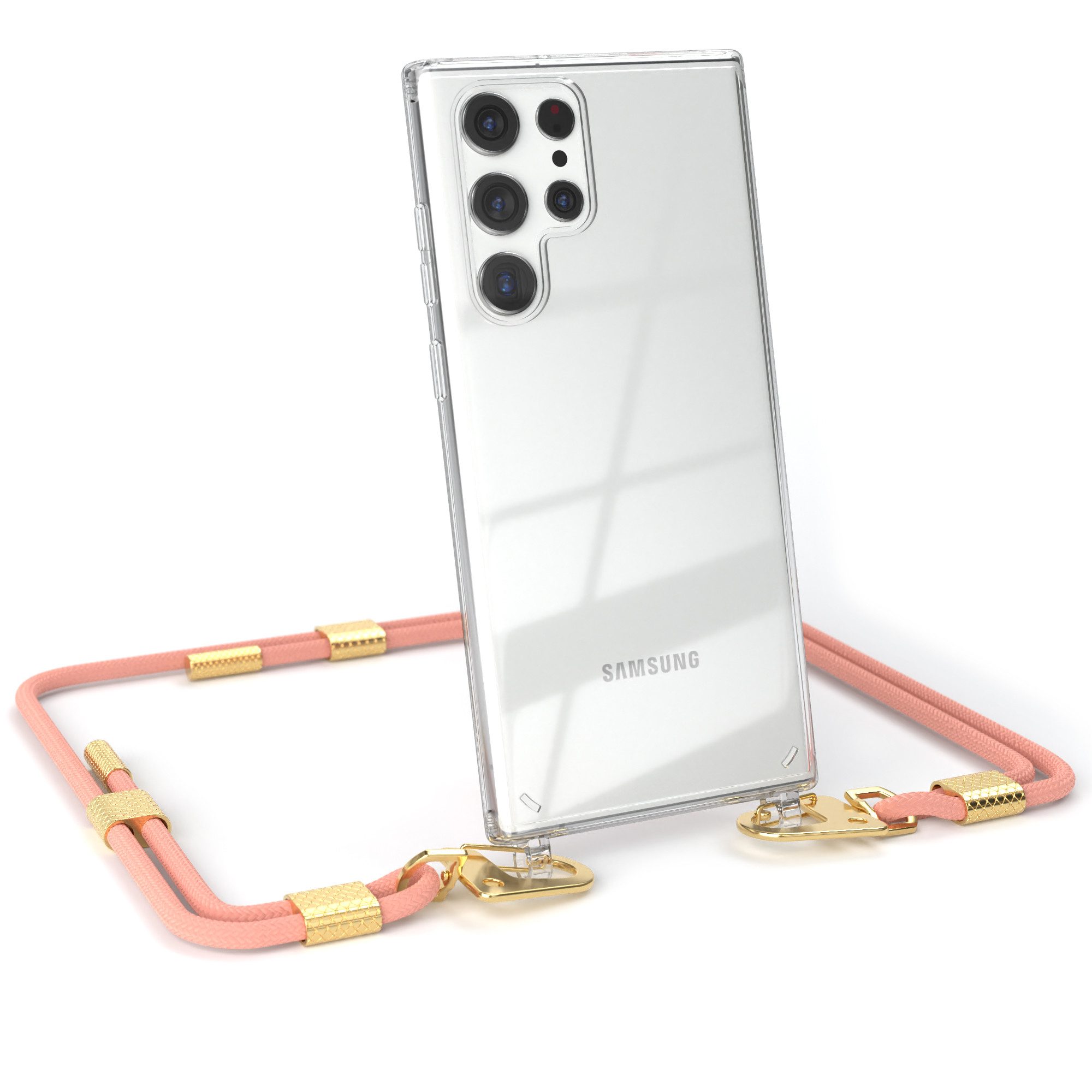 Handykette Silikonhülle mit Kette für Galaxy S22 Ultra 5G
