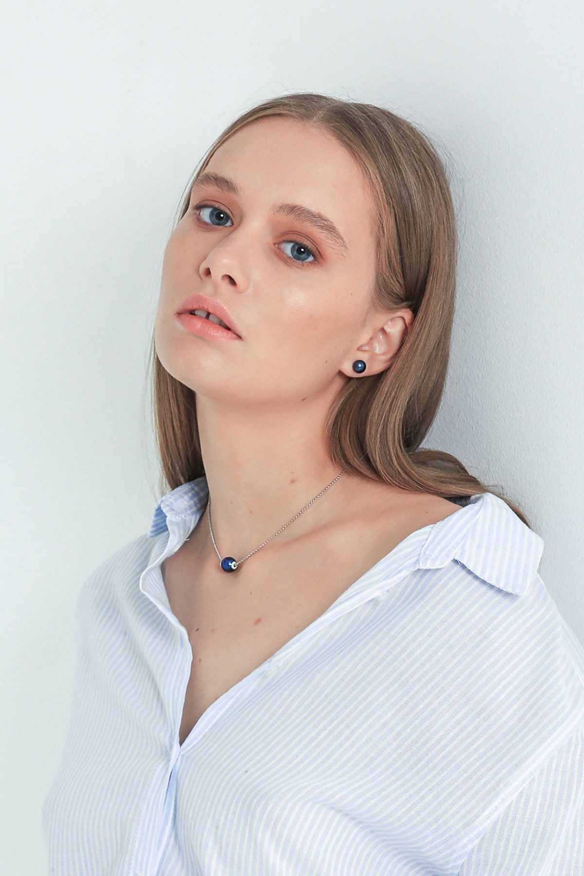 Gaura Pearls Paar Ohrstecker Perlenohrstecker schwarz 7.5-8 mm, Button, ech günstig online kaufen