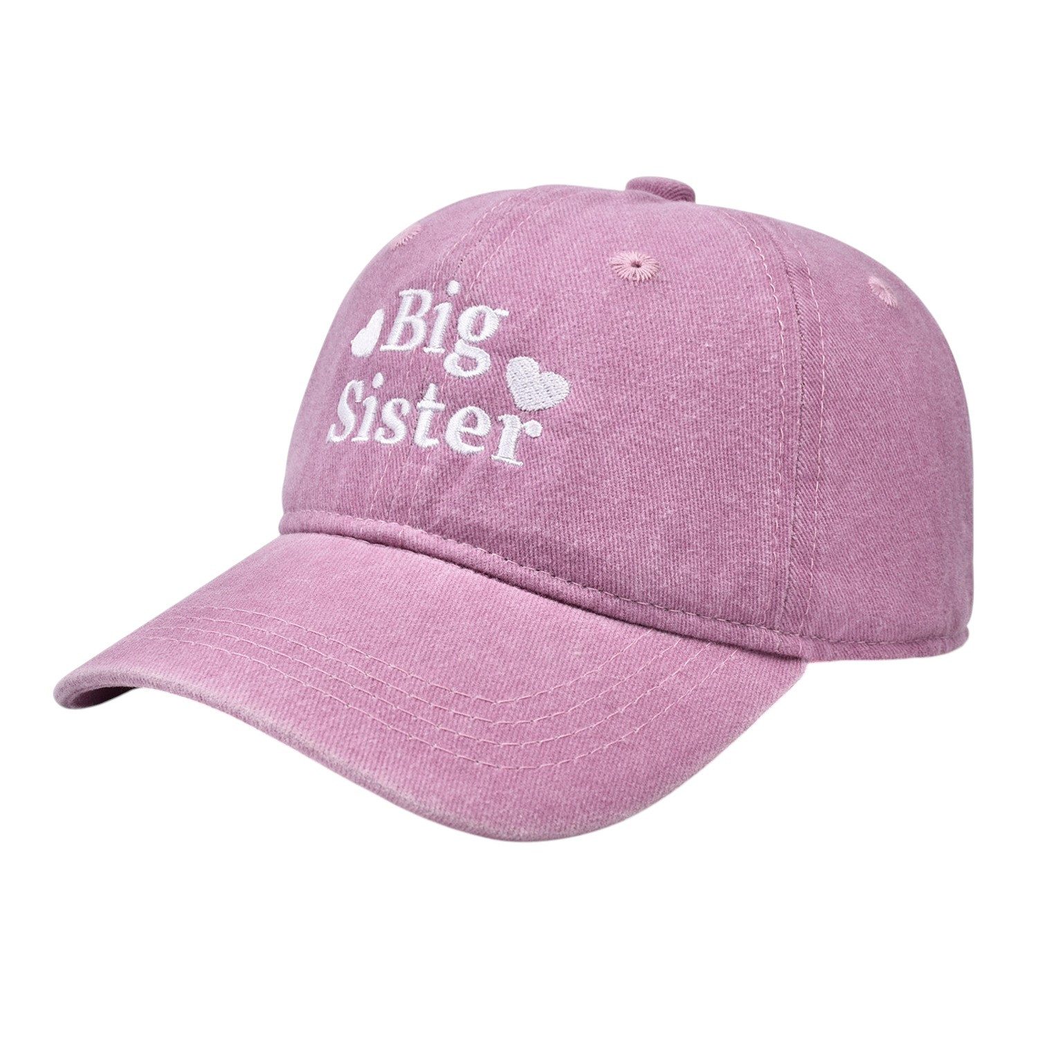 KARMA Schirmmütze Basecap Mädchen Rosa Big Sister Baumwolle Baseball Cap (gebogener Schirm, 1-St., 50-54 cm verstellbar Kindermütze)