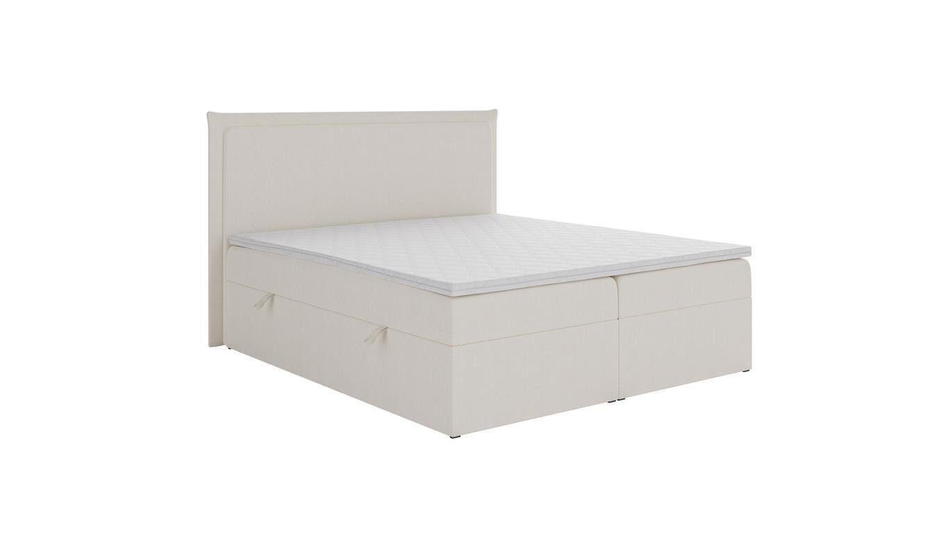 JVmoebel Boxspringbett Schlafzimmer Doppelbett Modern Möbel Designer Polster Boxspringbett, Made in Europa Natur