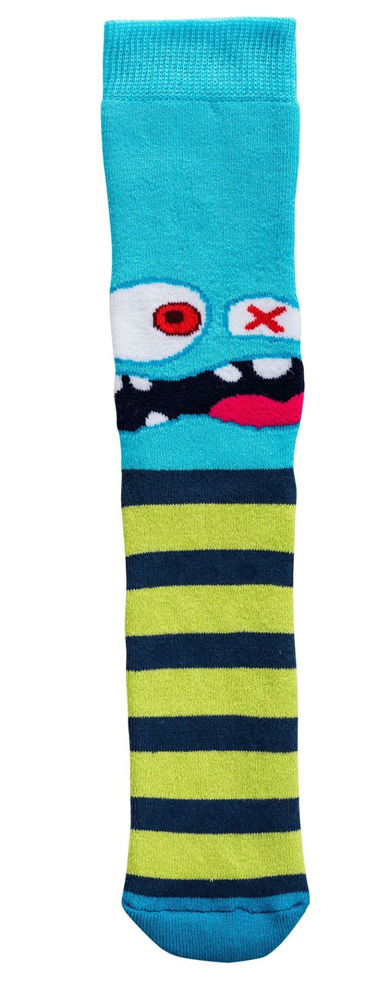 Wowerat ABS-Socken 3 Paar Kinder Stoppersocken Lustige Monster, Vollfrottee ABS Socken