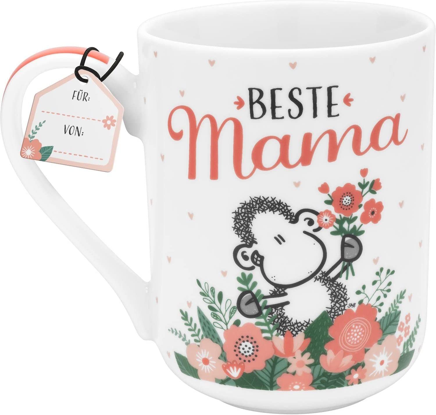 Sheepworld Tasse Tasse Kaffeetasse XL Material: Beste Sheepworld 50cl Kaffeebecher Teetasse Mama, Porzellan