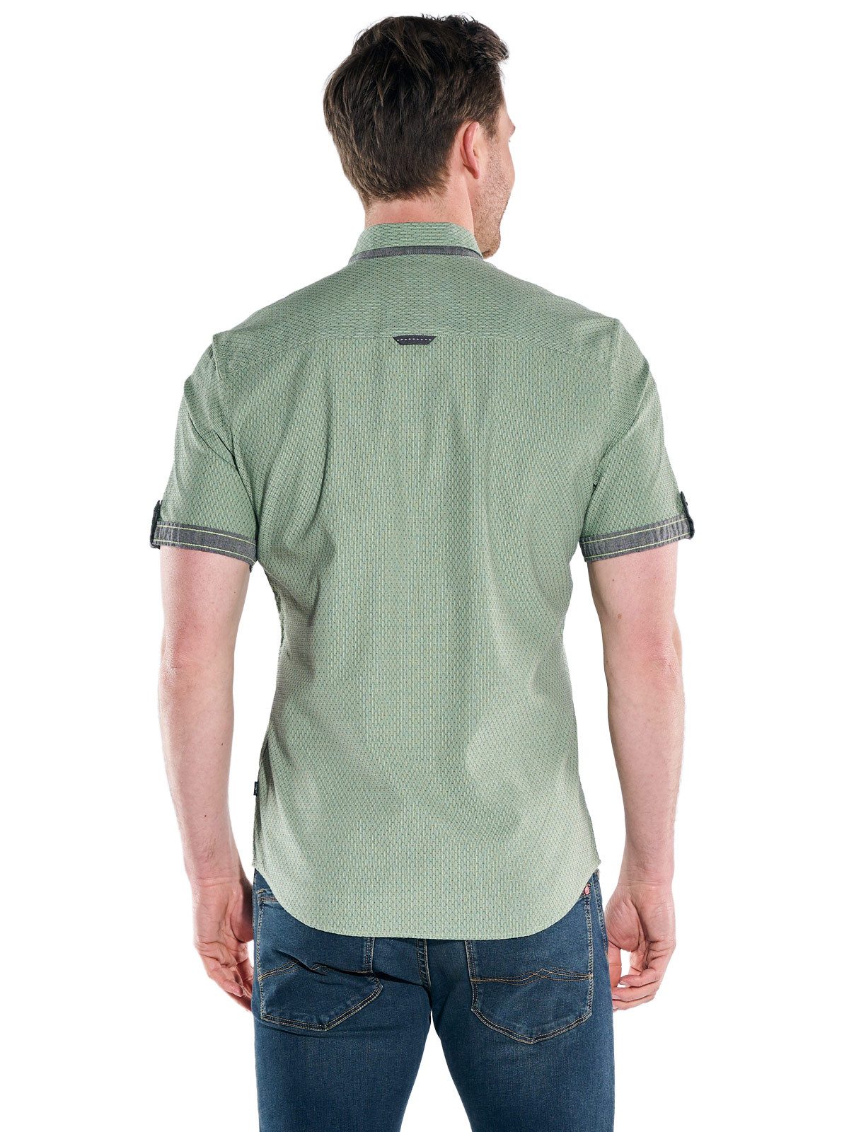 Engbers Kurzarmhemd Herren Sportives Kurzarmhemd mit Brusttasche, Hellgruen