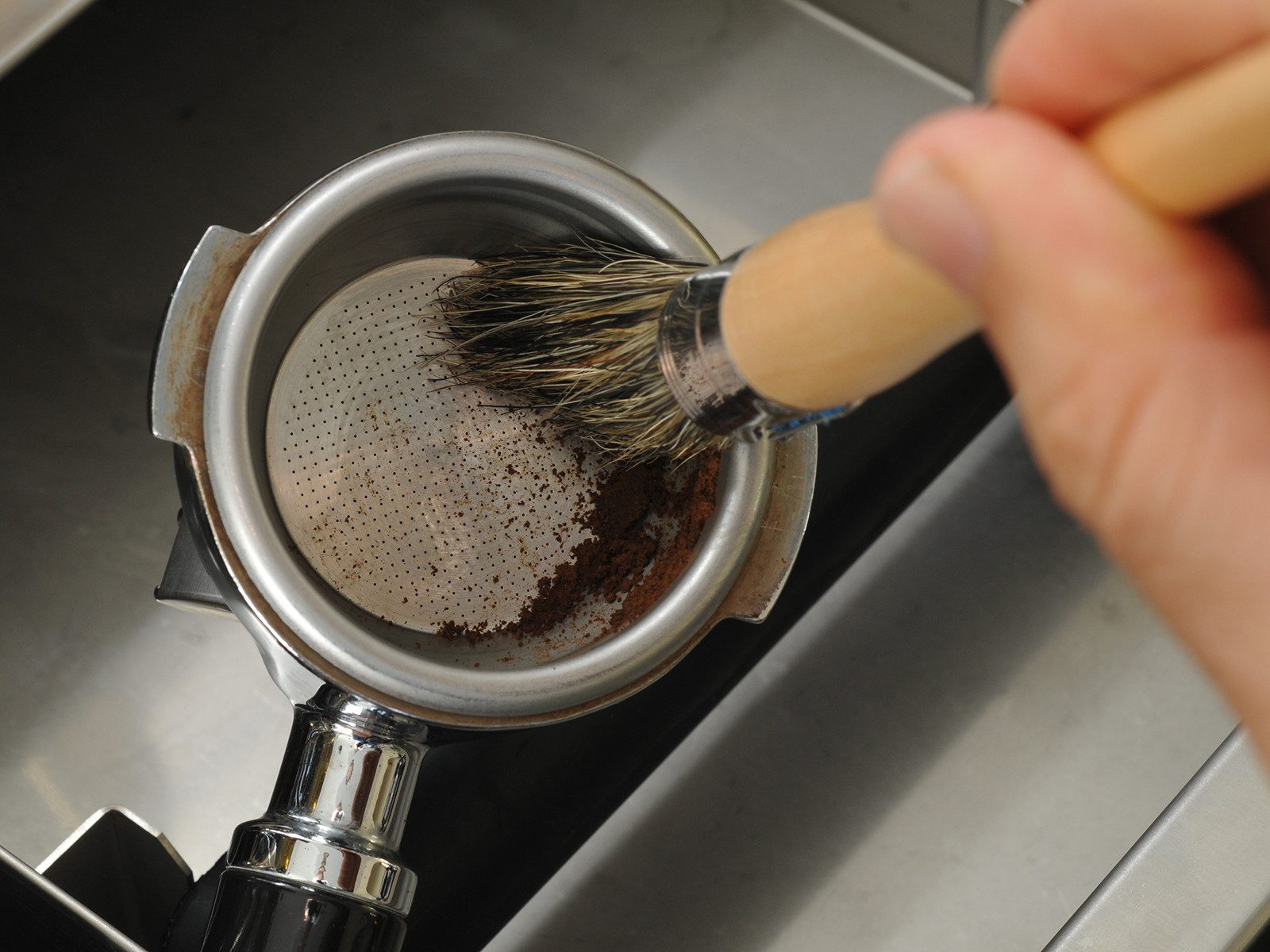 scarlet espresso Reinigungsbürste, scarlet espresso »pratico deluxe« Reinigungspinsel Borsten Echtholz – Bild 3 von 3