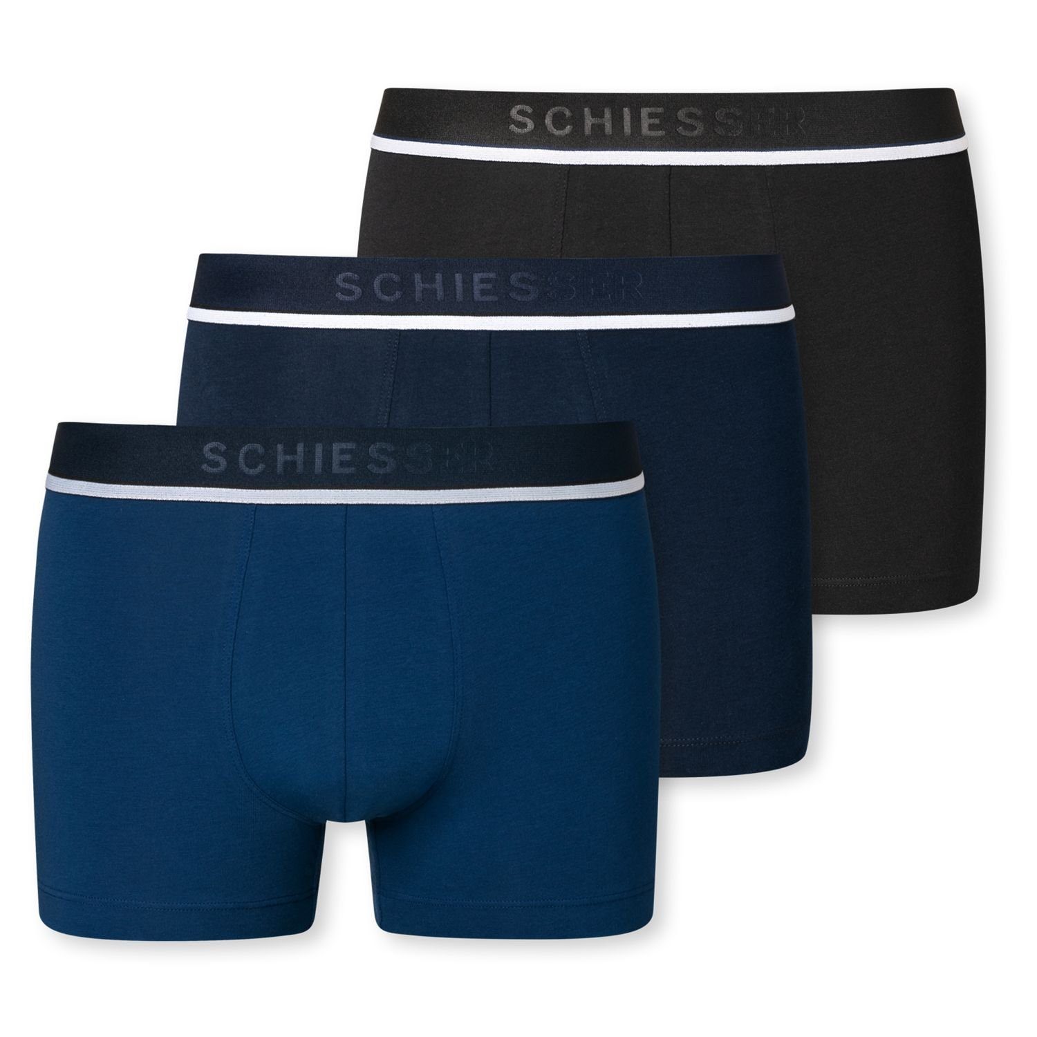 Schiesser Boxershorts Organic Cotton (3-St) mit Webgummibund, im 3er Pack günstig online kaufen