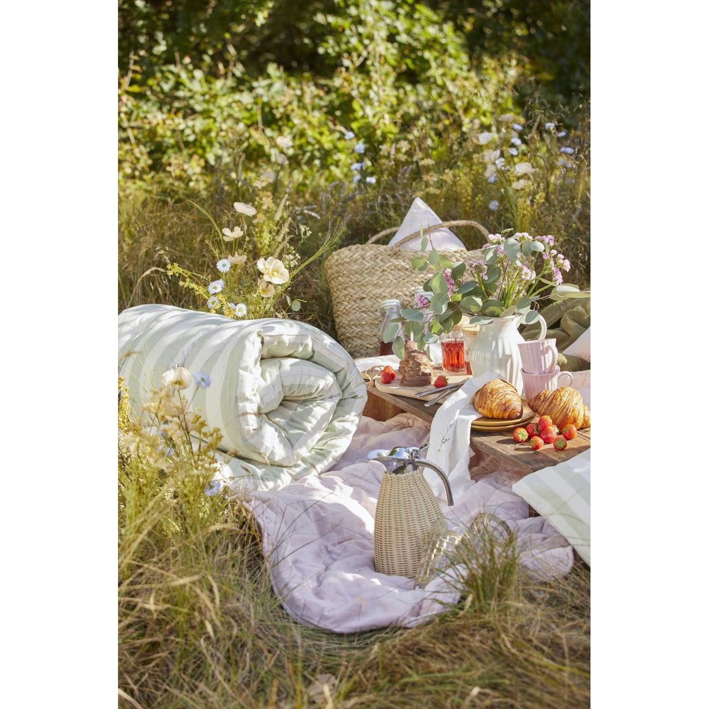 Wohndecke Ib Laursen Tagesdecke Quilt Vintage Rose Shadow (130x180cm), Ib Laursen