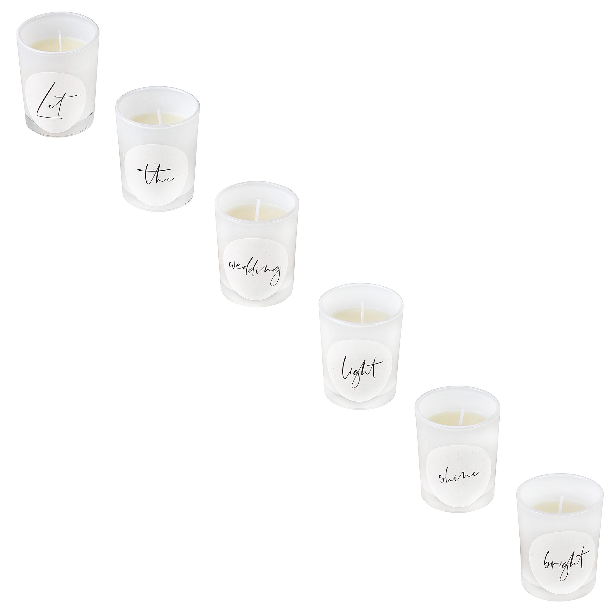 shopandmarry Duftkerze Свечиset let the wedding light shine bright (6-tlg)