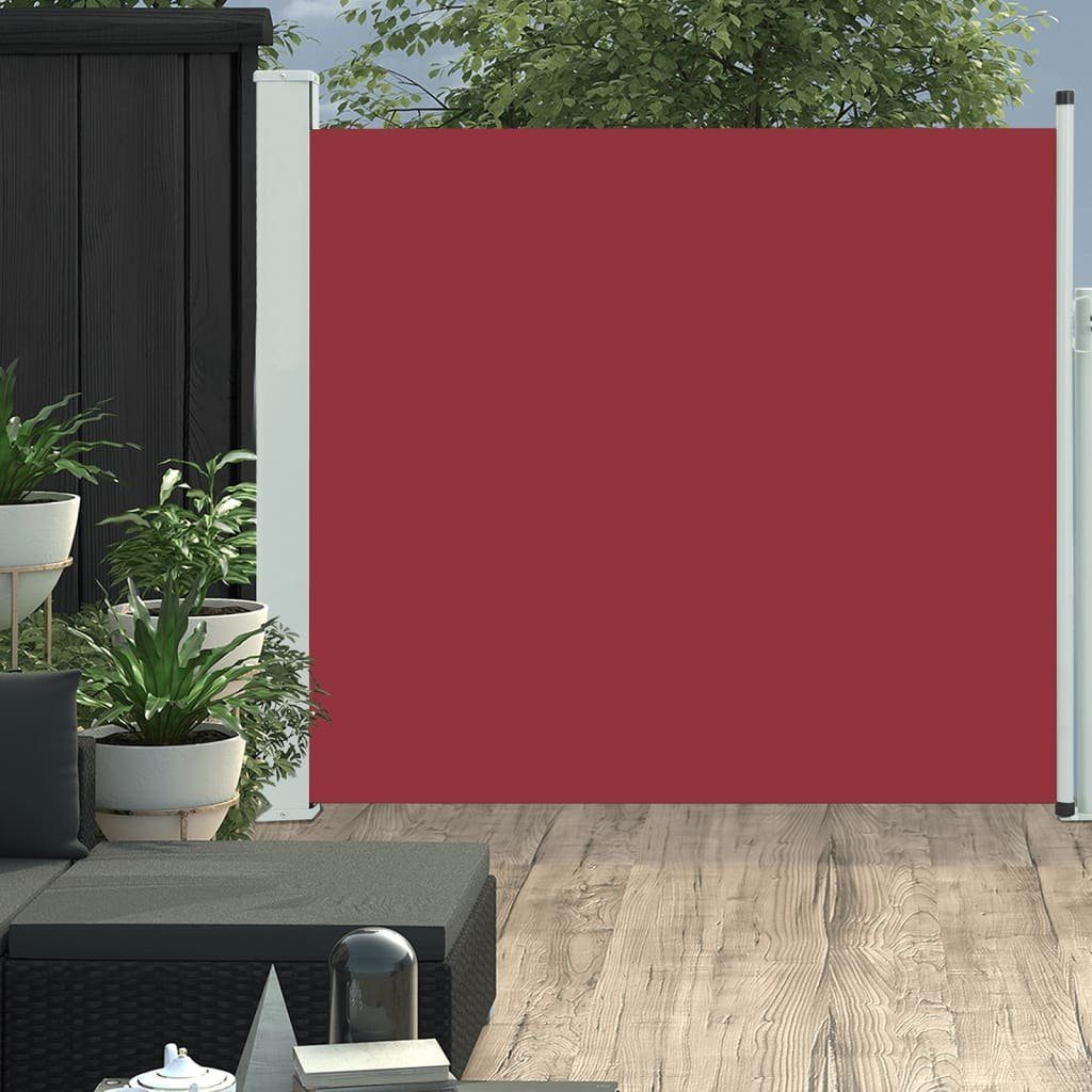 vidaXL Balkonsichtschutz Ausziehbare Seitenmarkise 170×300 cm Rot