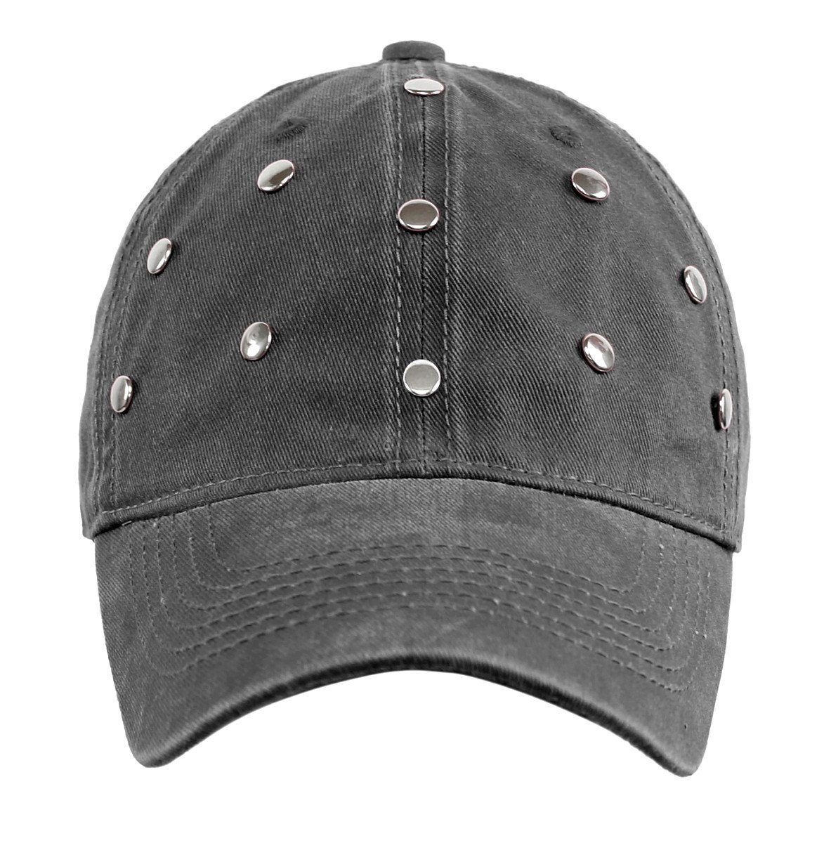 dy_mode Baseball Cap Damen Baseball Cap Herren Kappe Unisex Mütze mit Nieten Basecap Mit Luftlöcher, Glitzer/Nieten K011-DunkelGrau