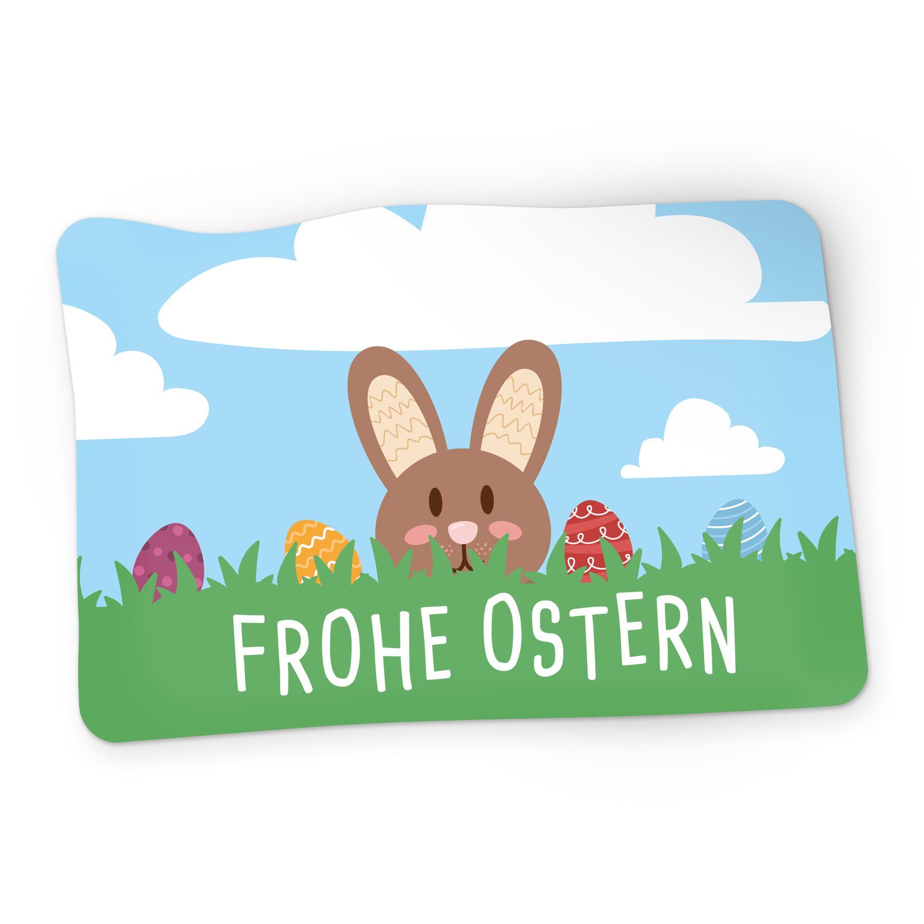 itenga Aufkleber itenga 10x Sticker Frohe Ostern Hasenbande rechteckig 6 x 4 cm