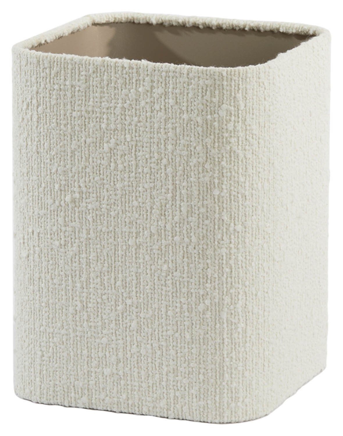 Light & Living Lampenschirm BOLERO, B 20 x T 20 cm, Weiß, Braun, Stoff, Metallhalterung