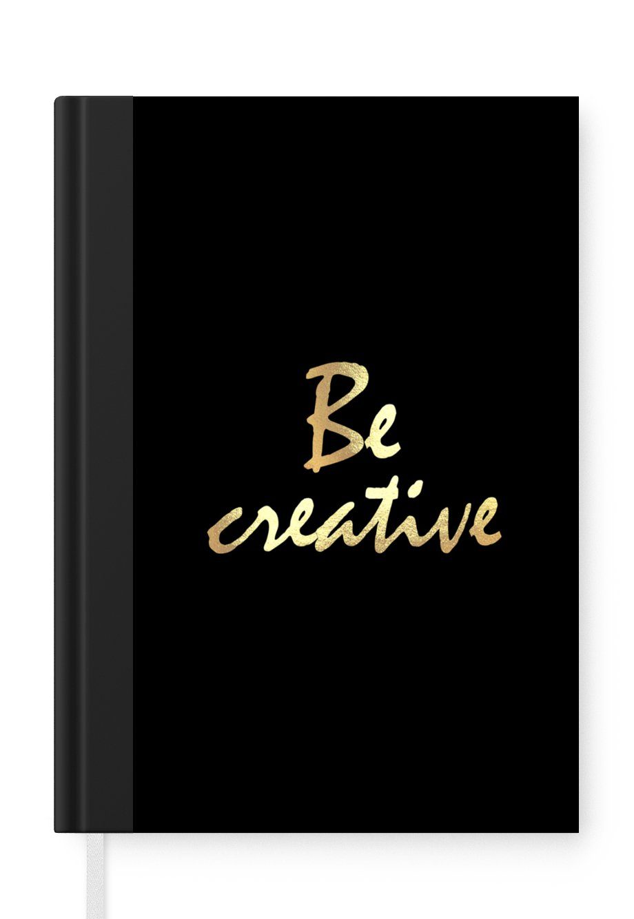 MuchoWow Notizbuch Zitate - Kreativ - Gold, Journal, Merkzettel, Tagebuch, Notizheft, A5, 98 Seiten, Haushaltsbuch