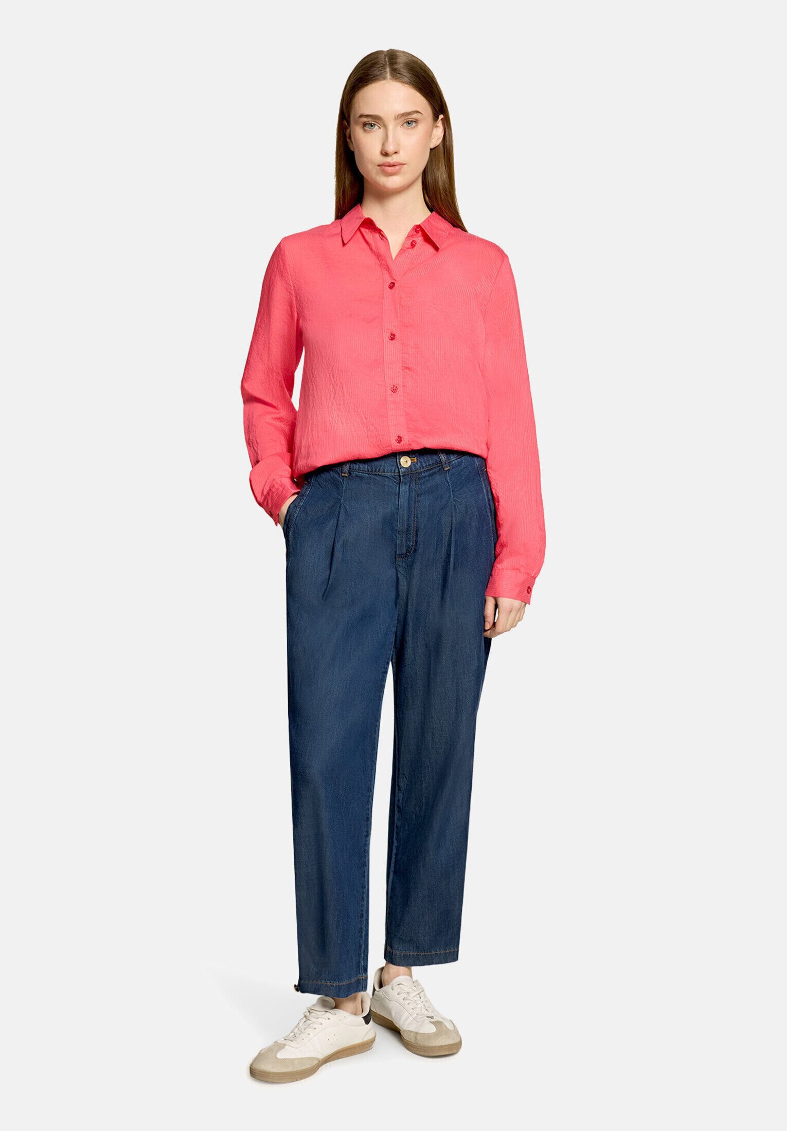Cartoon Schlupfbluse Damen mit Raffung