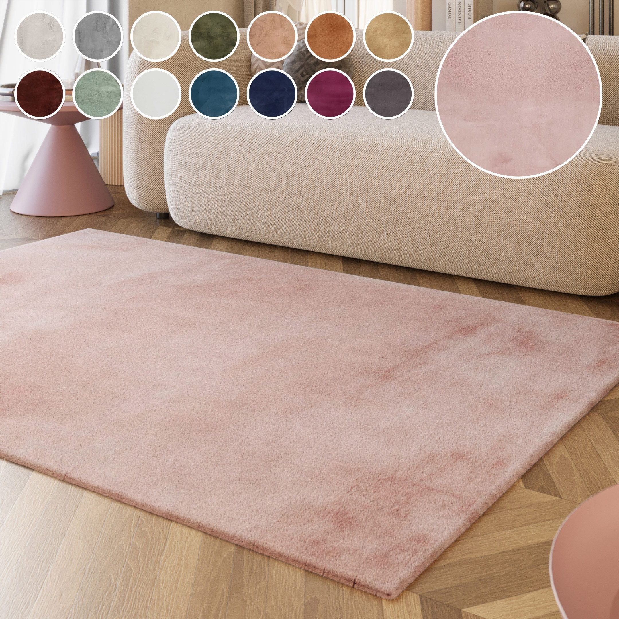Esprit Hochflor-Teppich Alice ESP-4377, Kunstfell, rechteckig, Höhe: 25 mm, Kaninchenfell-Haptik, besonders weich und dicht, für alle Räume