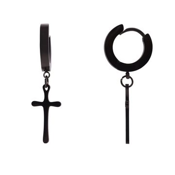 Heideman Paar Ohrstecker Damien schwarz farben (Ohrringe, inkl. Geschenkverpackung), Ohrringe für Männer
