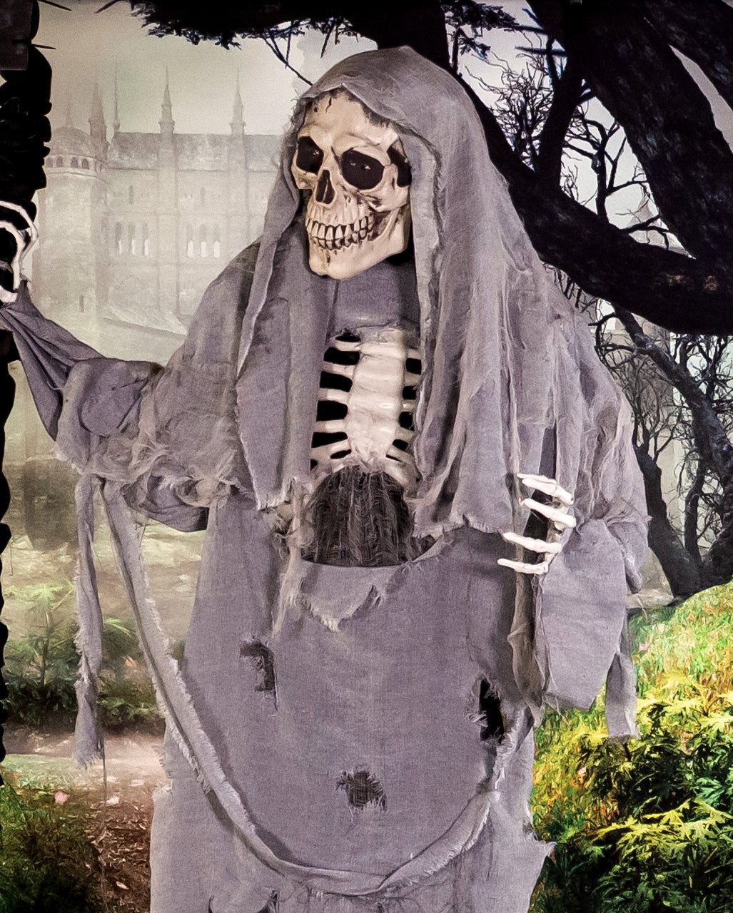 Horror-Shop Dekoobjekt Skelett Reaper mit Sense Halloween Animatronic 183 – Bild 3 von 3