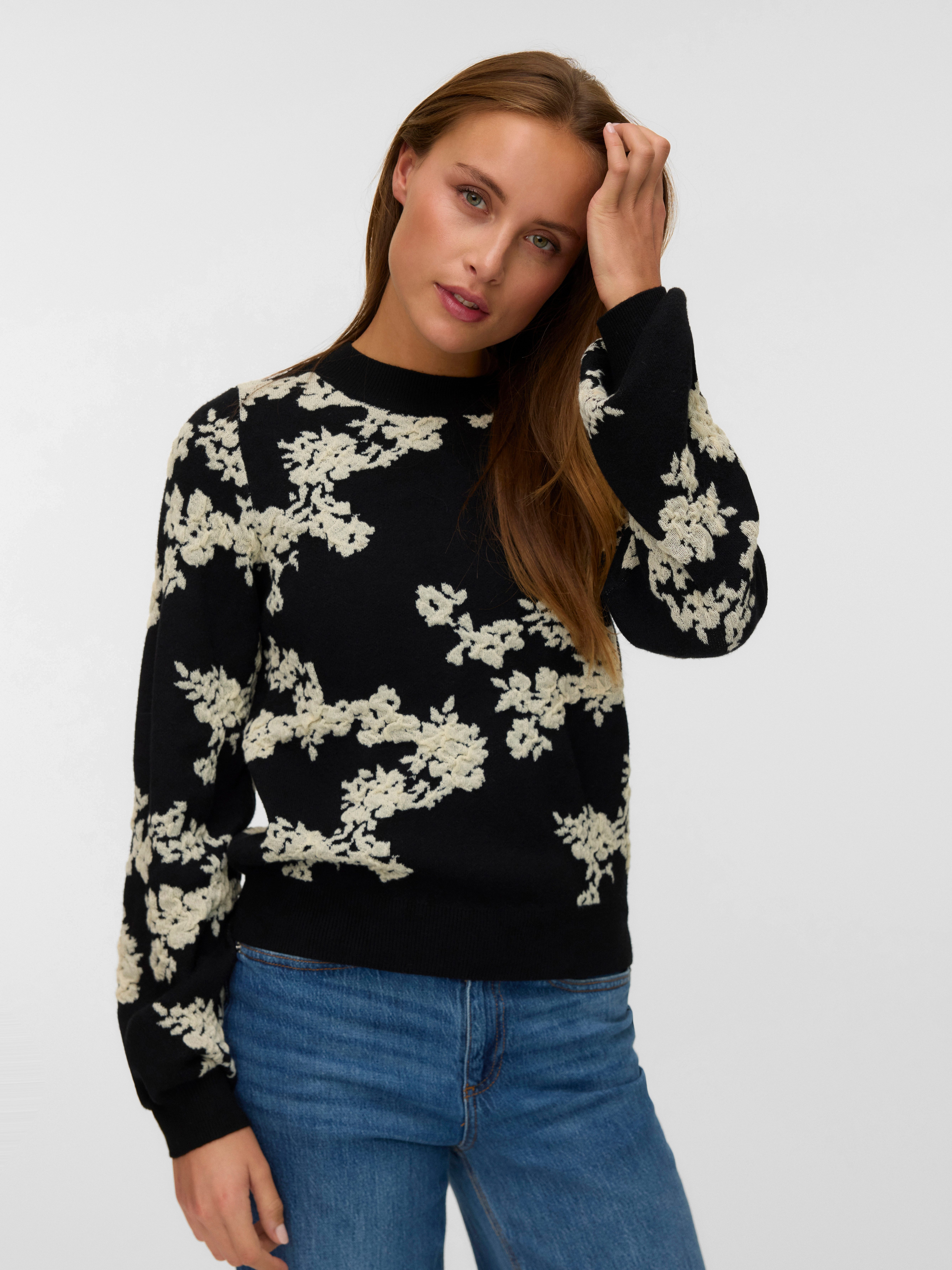 Vero Moda Strickpullover VMNANCY LS O-NECK PULLOVER BOO günstig online kaufen