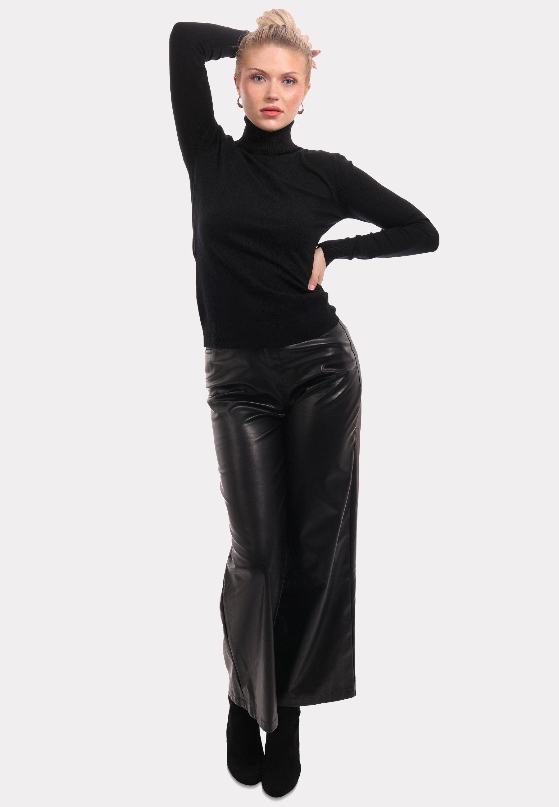 YC Fashion & Style Rollkragenpullover Feinstrick, One Size (34–42), Basic, günstig online kaufen