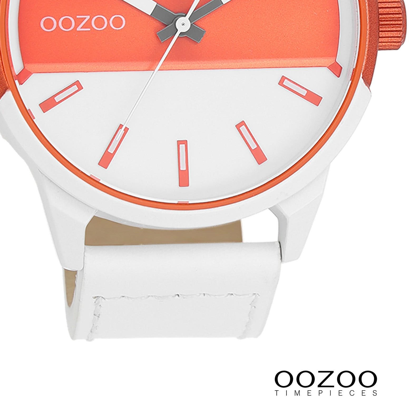 OOZOO Quarzuhr Oozoo Herren Armbanduhr Timepieces Analog, (Analoguhr), Herrenuhr rund, extra groß (ca. 48mm) Lederarmband, Fashion-Style