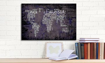 WandbilderXXL Leinwandbild Weltkarte Nr9, Weltkarte (1 St), Wandbild,in 6 Größen erhältlich