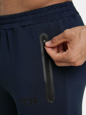 TCA Laufhose TCA Herren Jogginghose mit Reißverschlusstaschen - Blau (1-tlg)