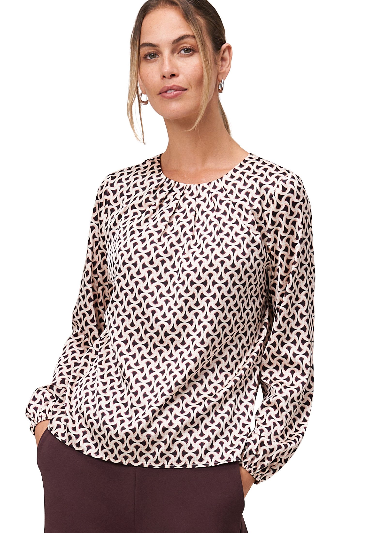 Zero Satinbluse Damen mit Druck günstig online kaufen