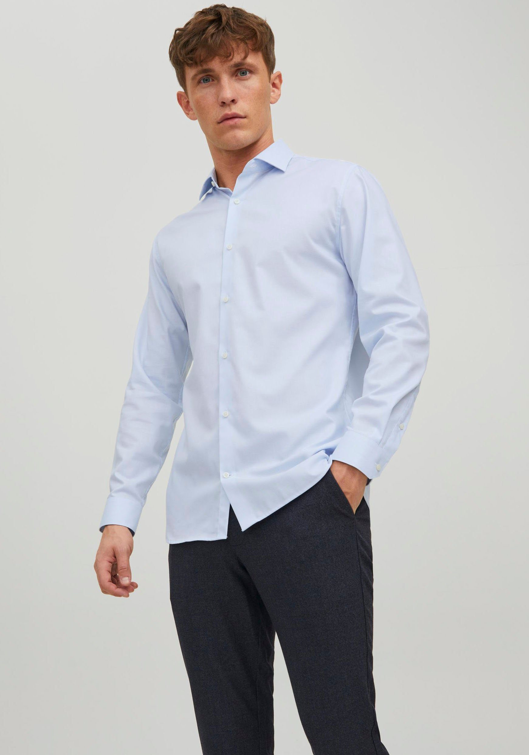 Jack & Jones Langarmhemd JPRBLAPARKER SHIRT L/S Cashmere Blue