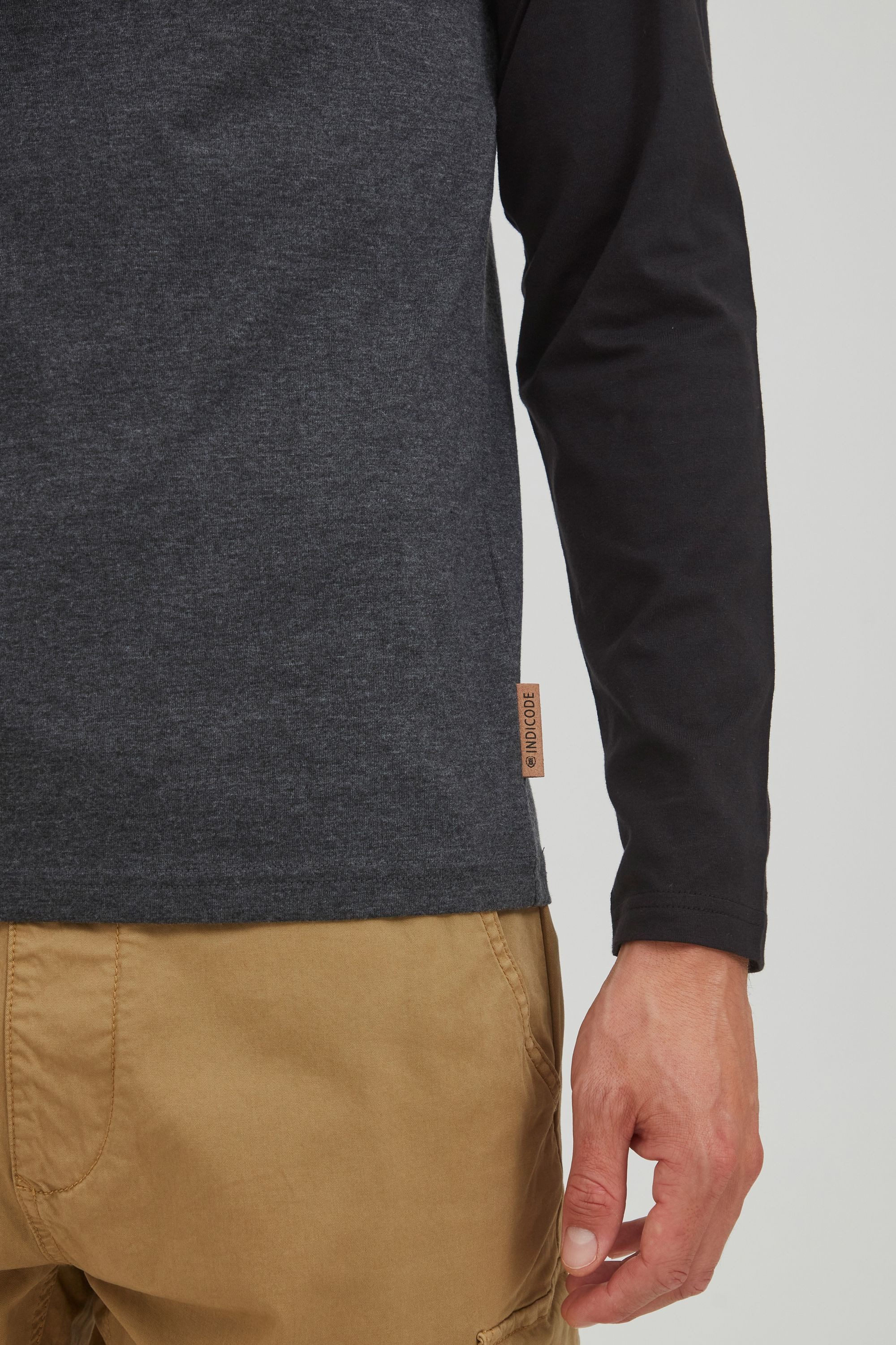 Indicode Rundhalsshirt IDWinston Longsleeve im Baseball-Look