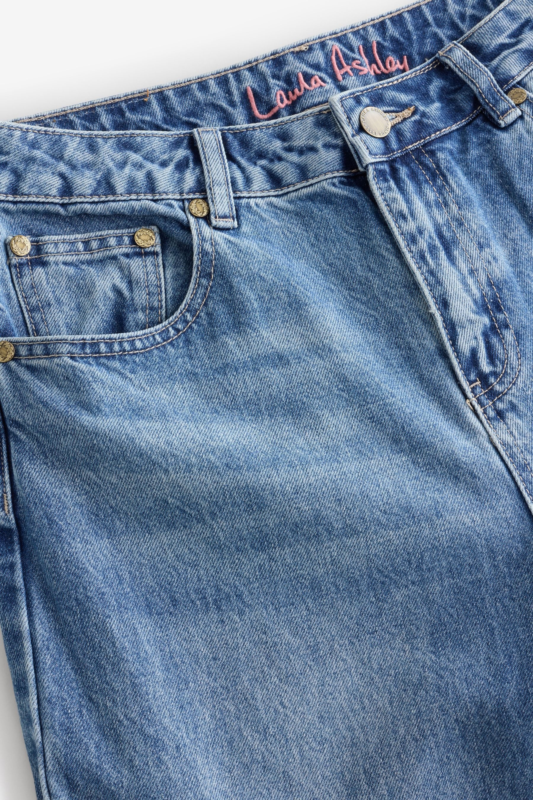LAURA ASHLEY Schlupfhose Laura Ashley Denim-Hose mit Barrel-Bein (1-tlg)