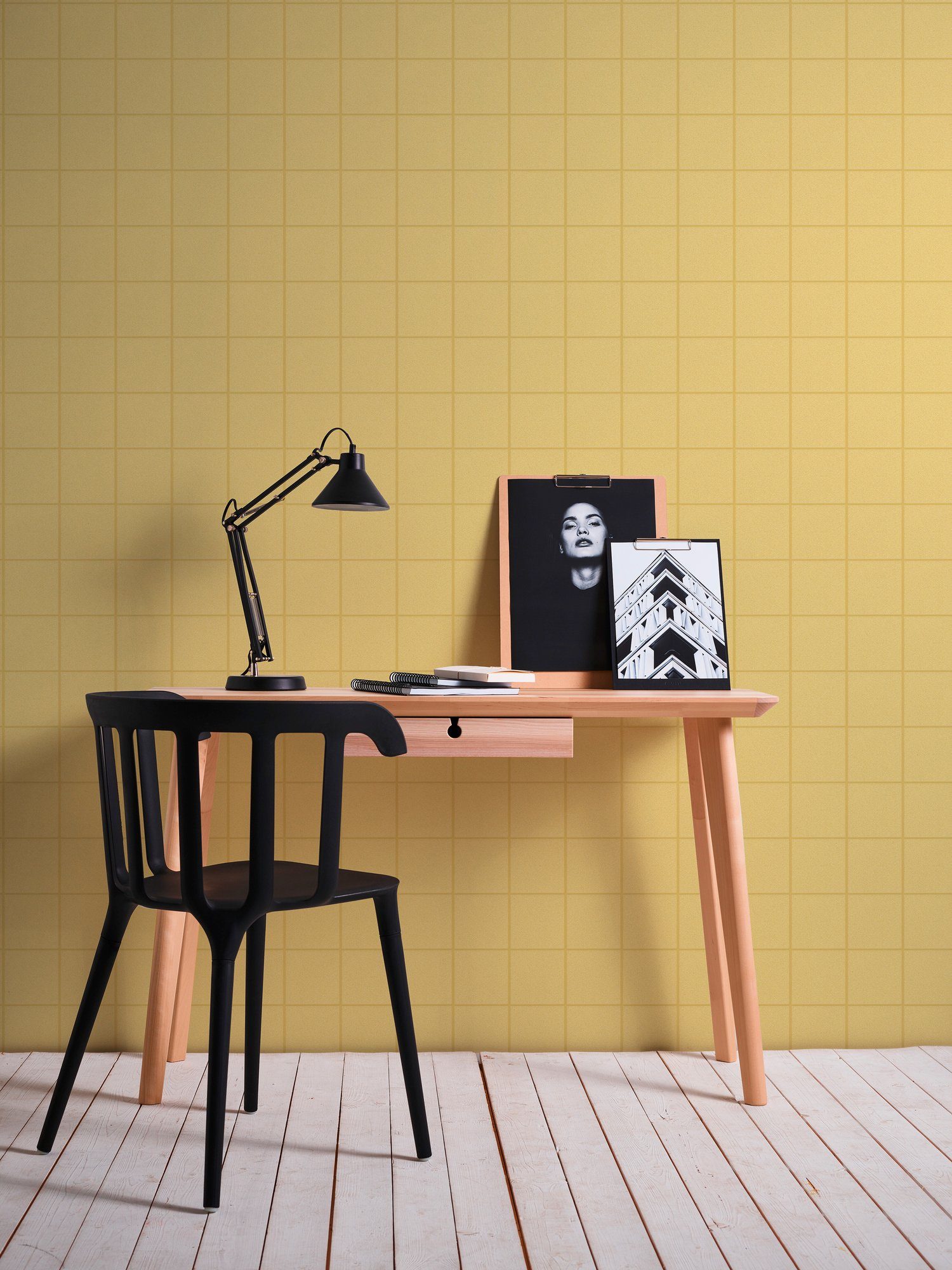 grafisch, Vliestapete Architects Paper Luxury wallpaper, gelb Geometrisch Tapete