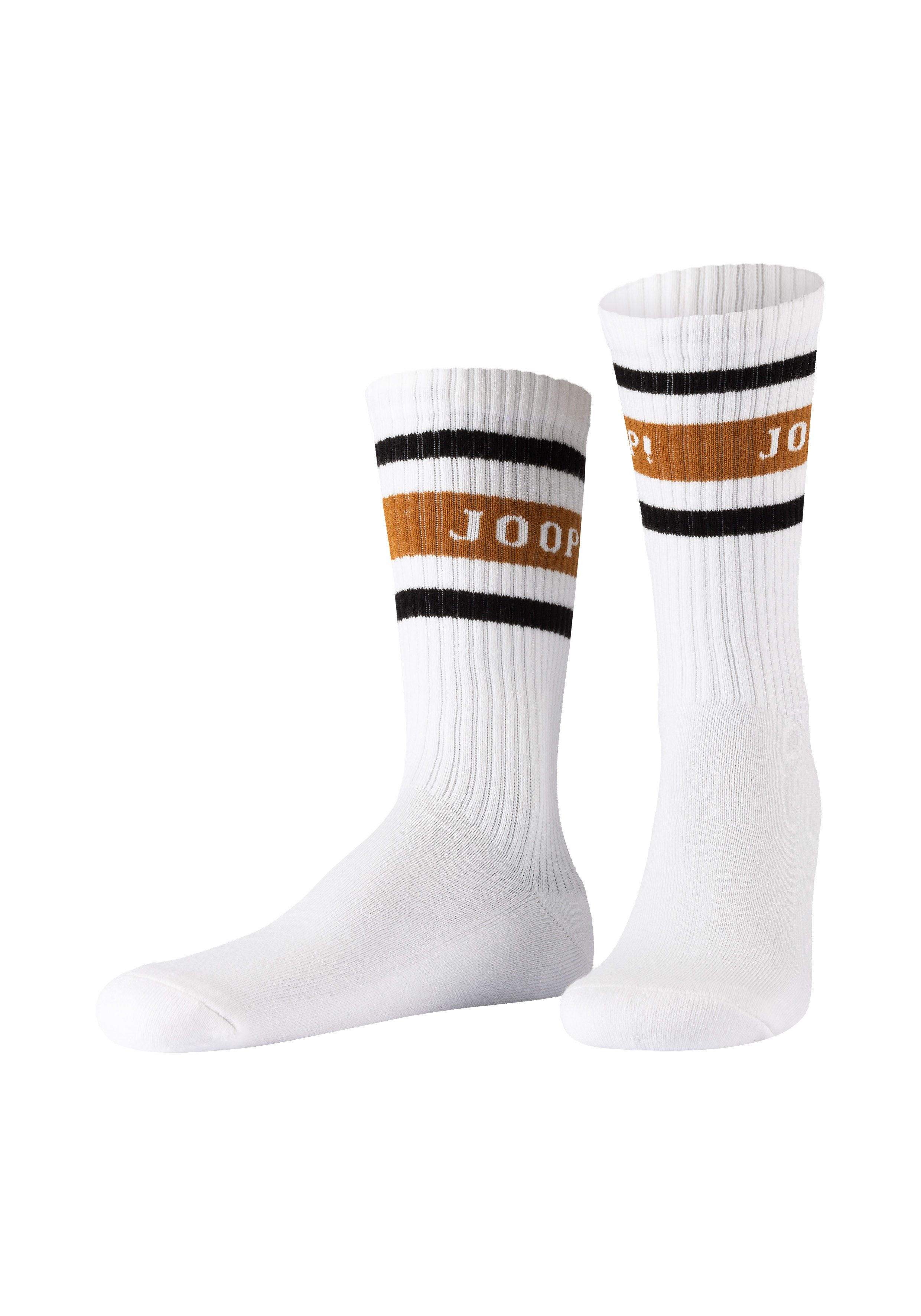 JOOP! Tennissocken premium essentials (2 Paar) am Bund mit Logoschriftzug