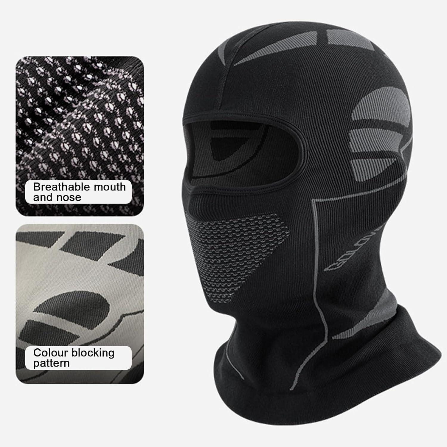 LuxusKollektion Sturmhaube Sturmhaube Skimaske Motorrad Fahrrad unisex wärmend schwarz grau