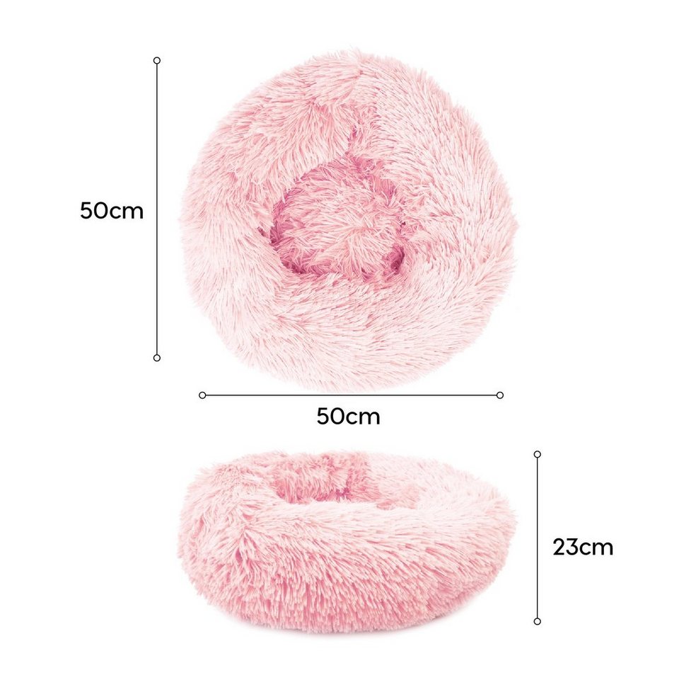 Thumbnail - wuuhoo Tierbett Fluffy 50 cm Rund I flauschiges Bett, für Hunde und Katzen I Plüsch warm und weich I Waschmaschinen geei...